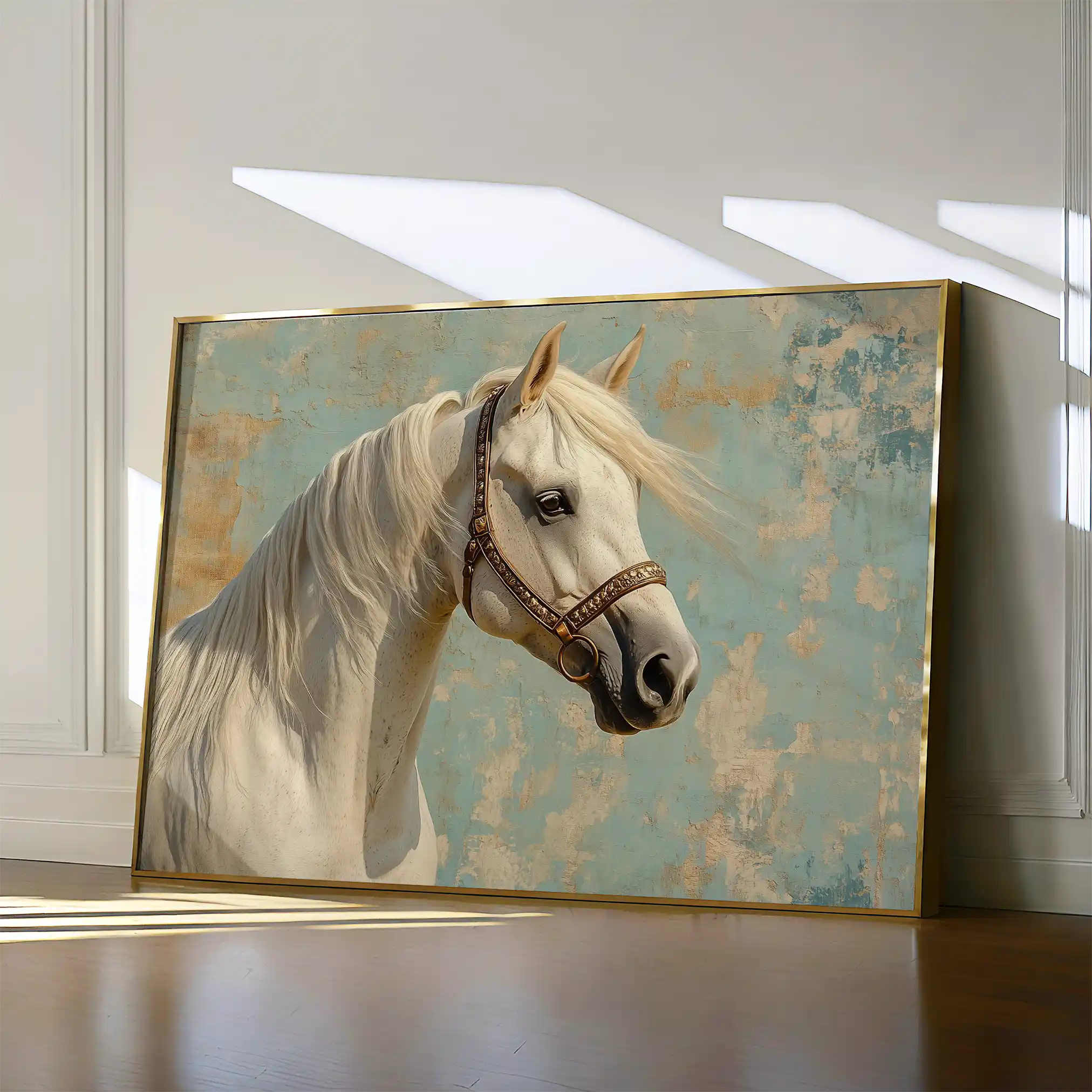 Horses 211 Canvas Art 60 x 40 cm / Black