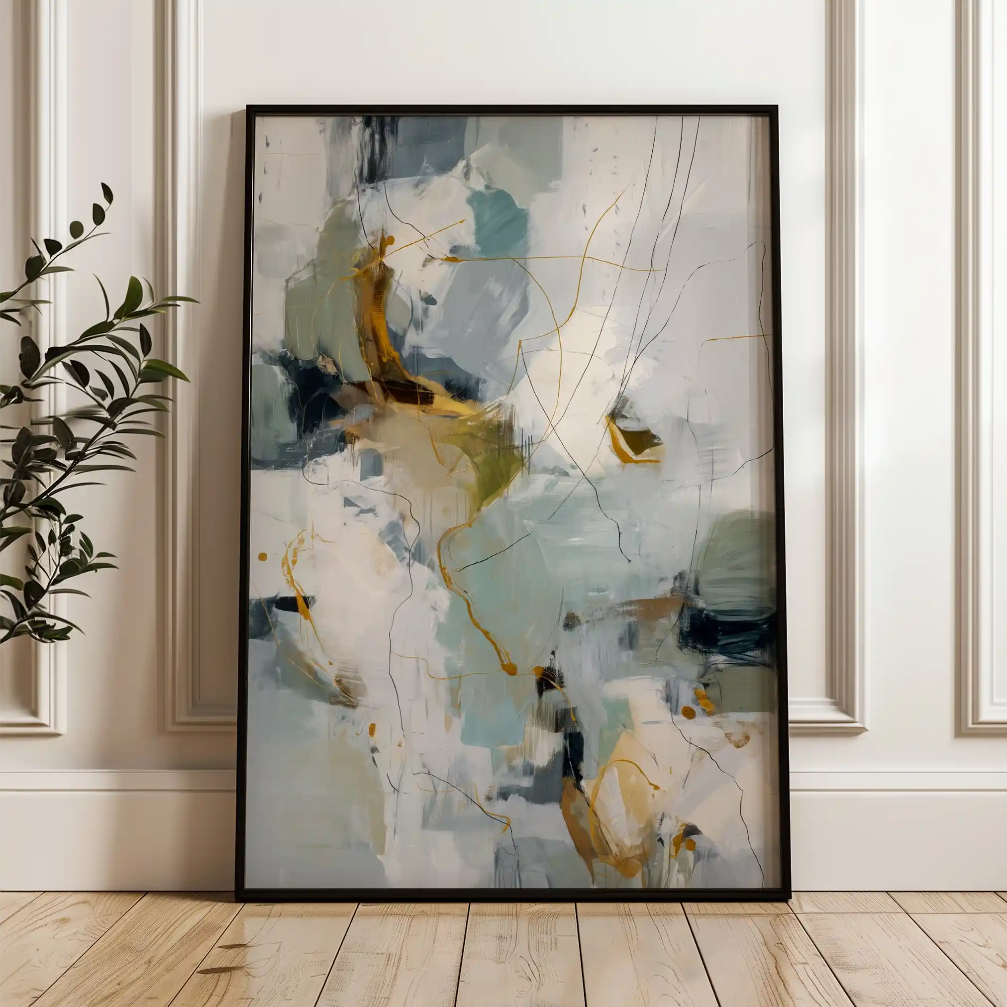 Abstract 2112 Canvas Art 60 x 40 cm / Black