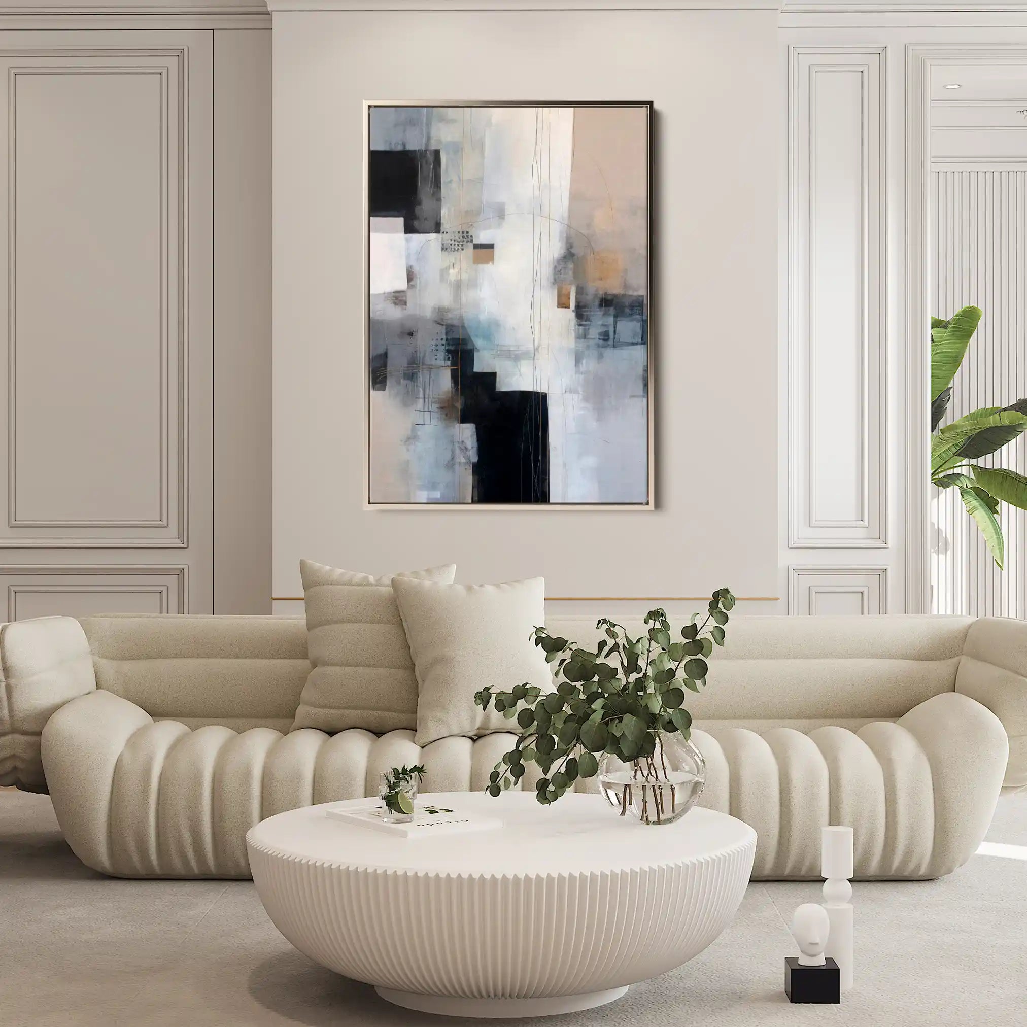 Abstract 2114 Canvas Art 60 x 40 cm / Black