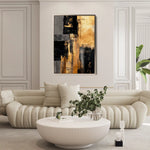 Abstract 2116 Canvas Art 60 x 40 cm / Black