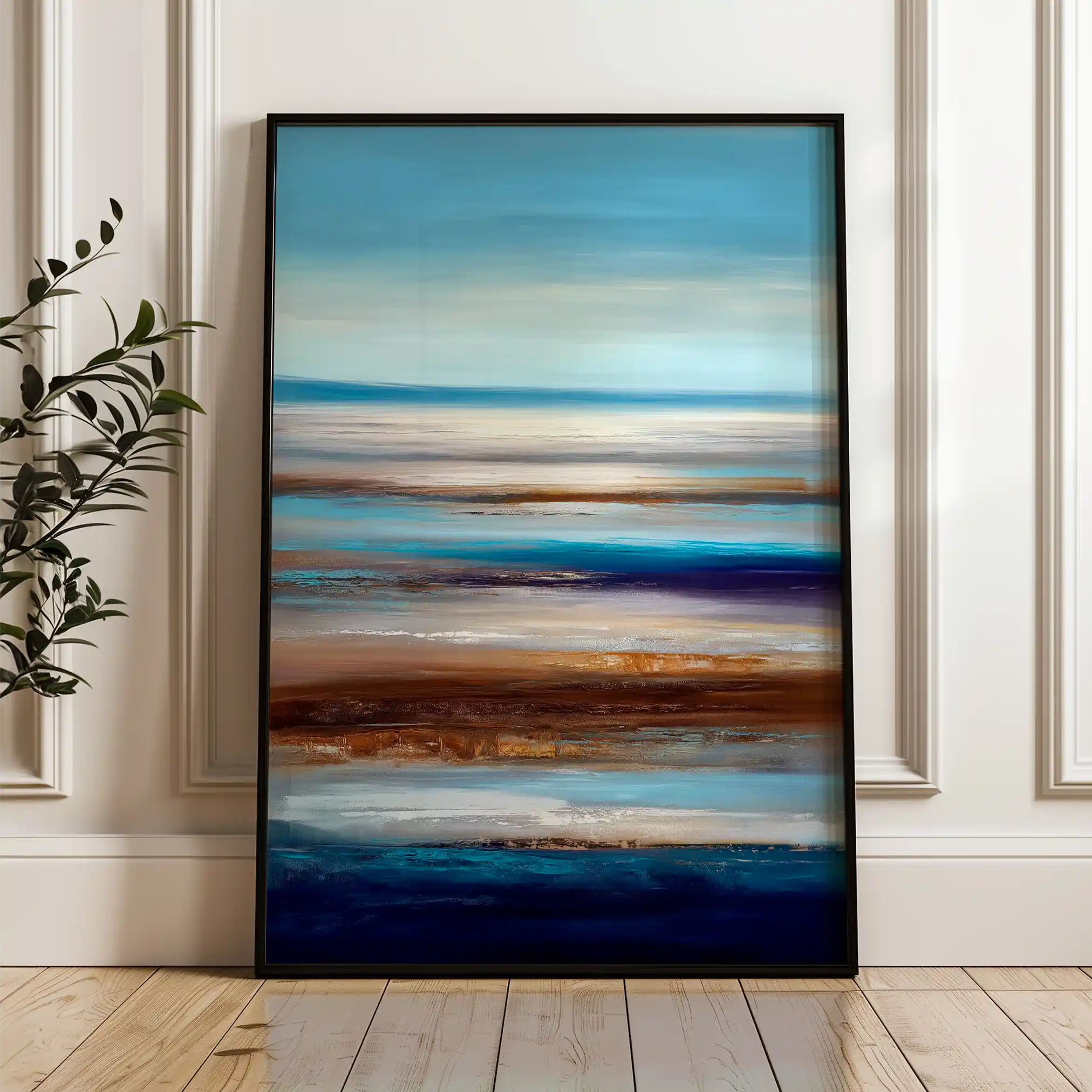 Abstract 2117 Canvas Art 60 x 40 cm / Black