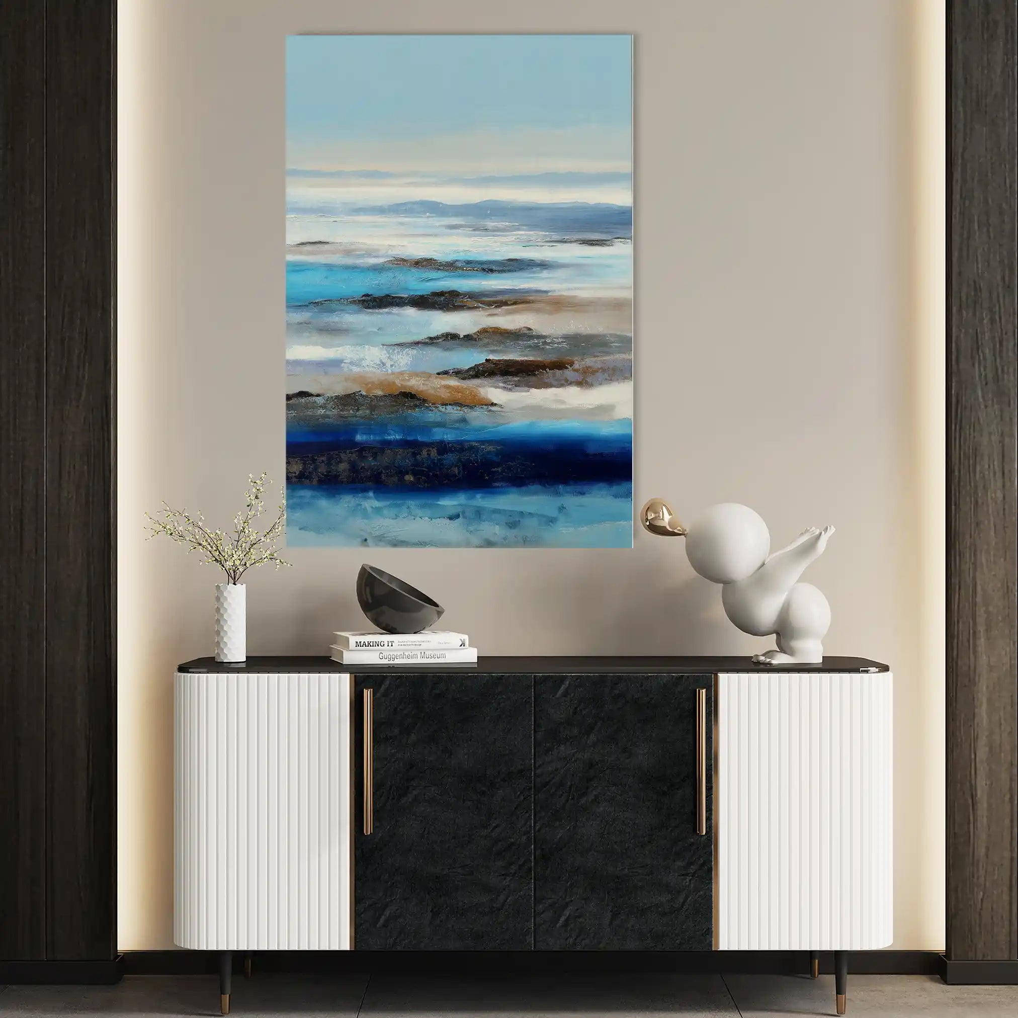 Abstract 2118 Canvas Art 60 x 40 cm / Black