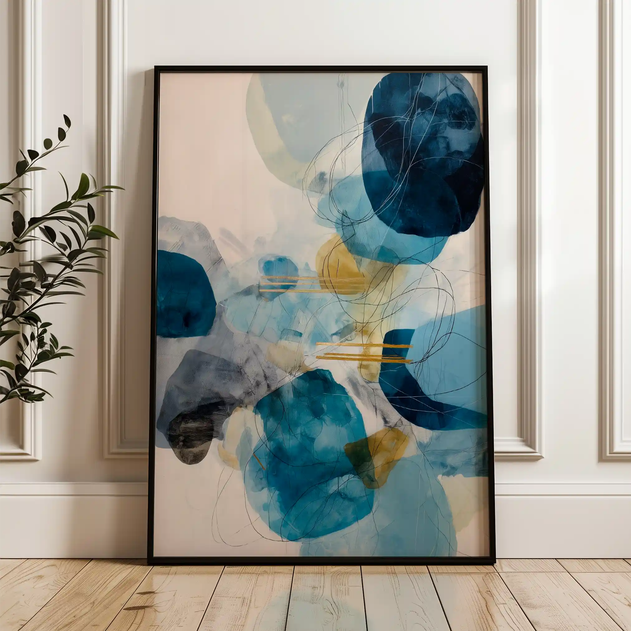 Abstract 2119 Canvas Art 60 x 40 cm / Black