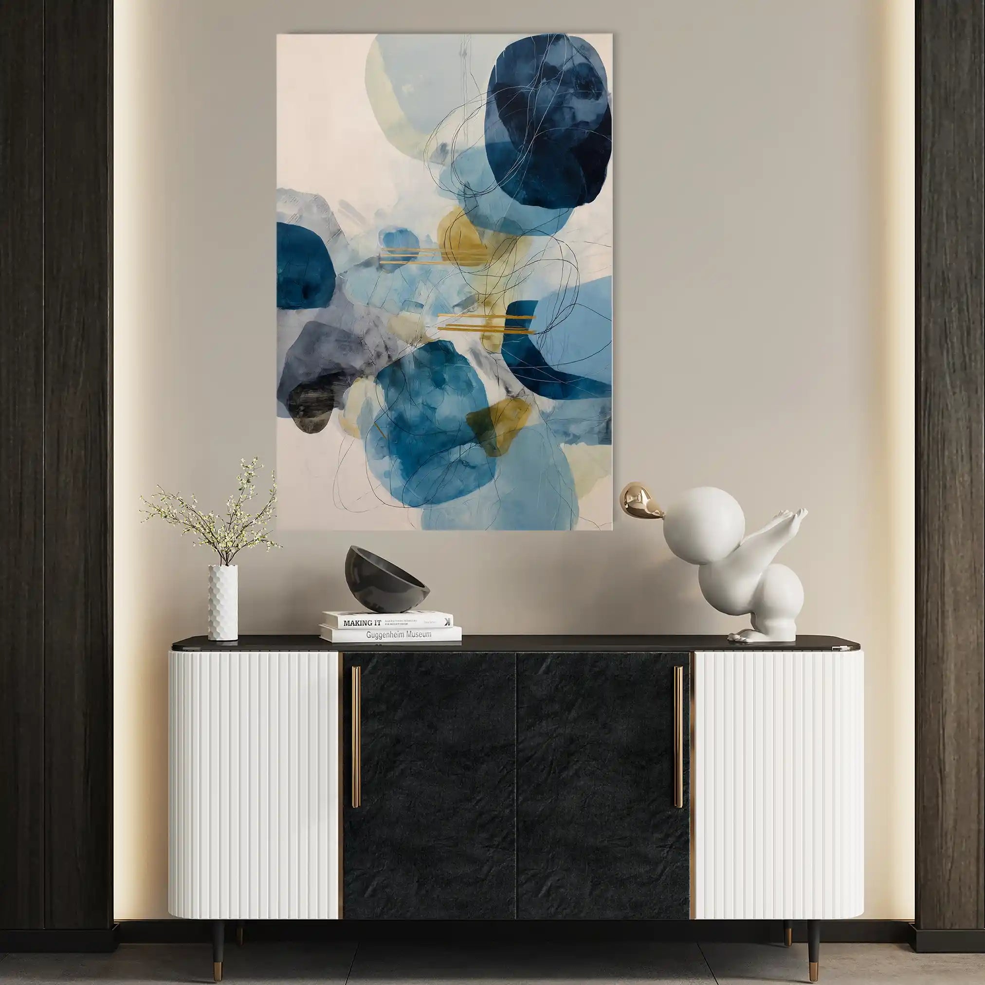 Abstract 2119 Canvas Art 60 x 40 cm / Black