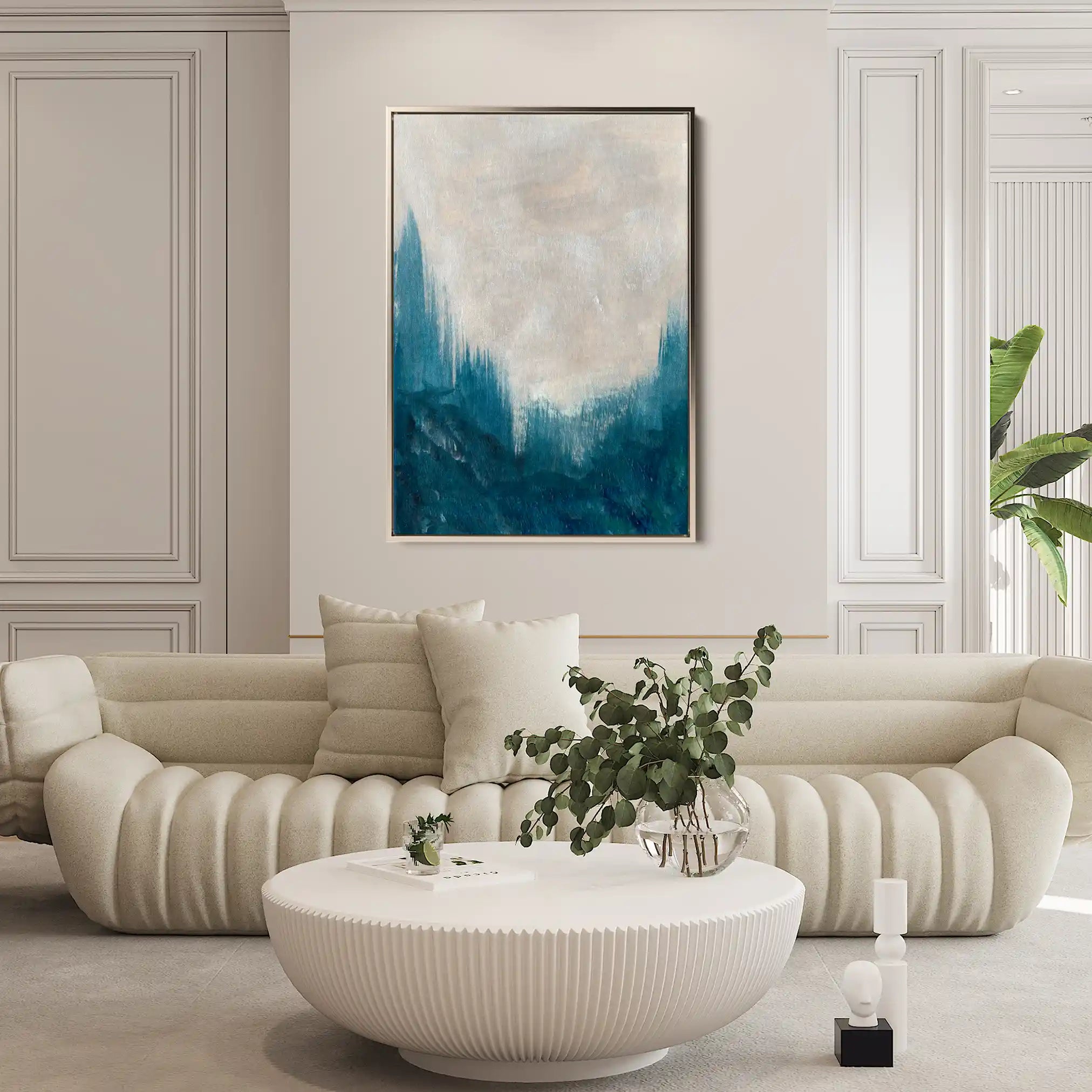 Abstract 212 Canvas Art 60 x 40 cm / Black