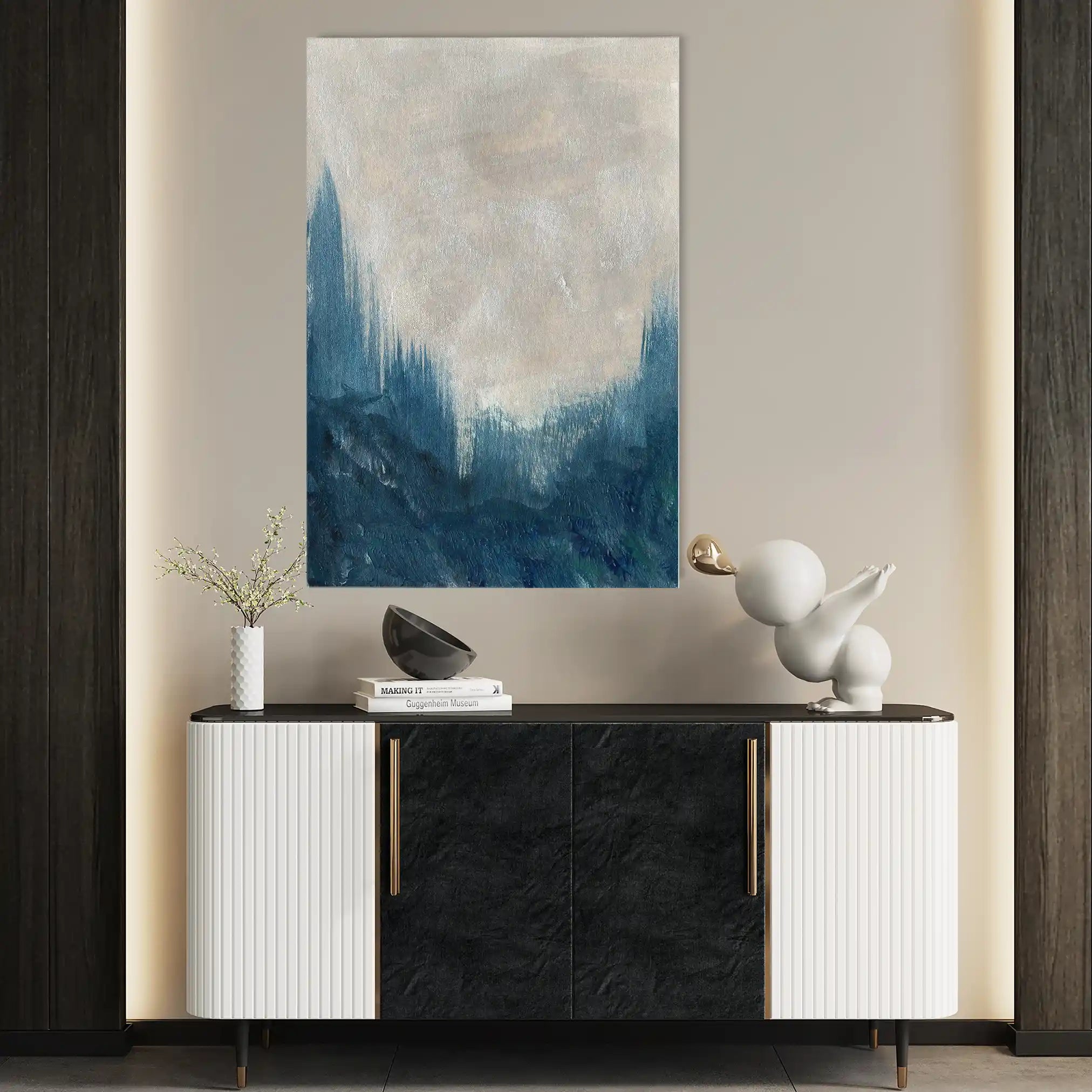 Abstract 212 Canvas Art 60 x 40 cm / Black