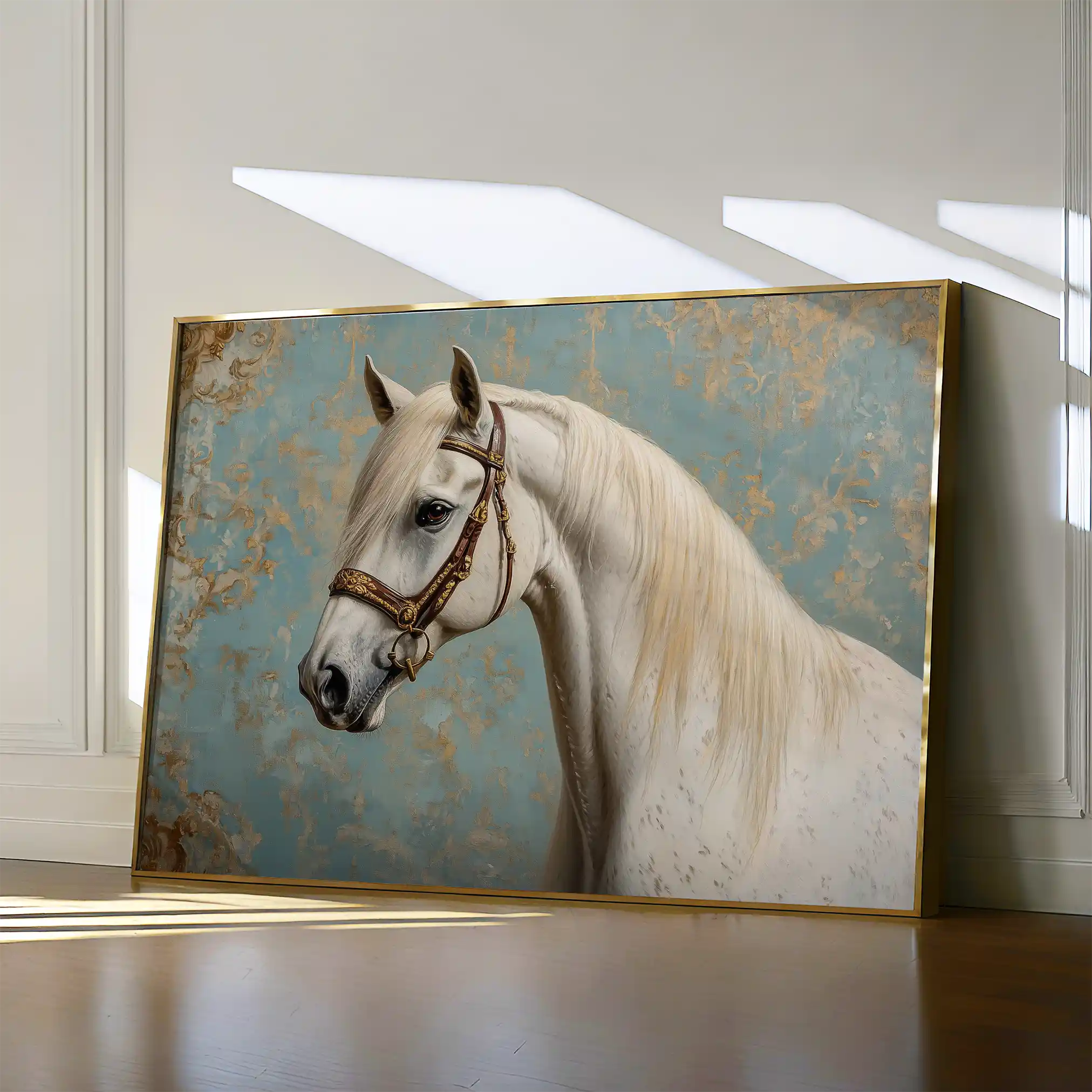 Horses 212 Canvas Art 60 x 40 cm / Black