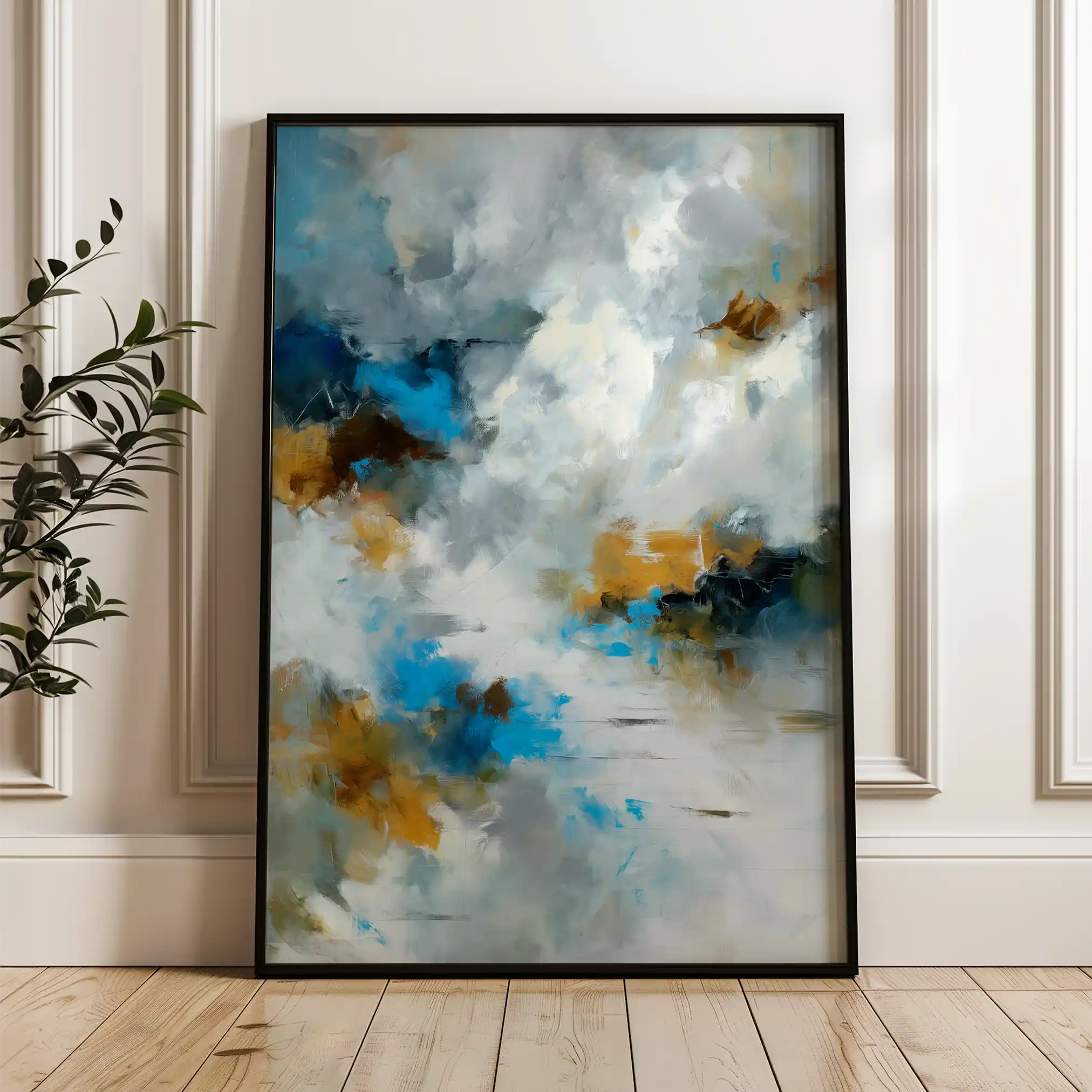 Abstract 2124 Canvas Art 60 x 40 cm / Black