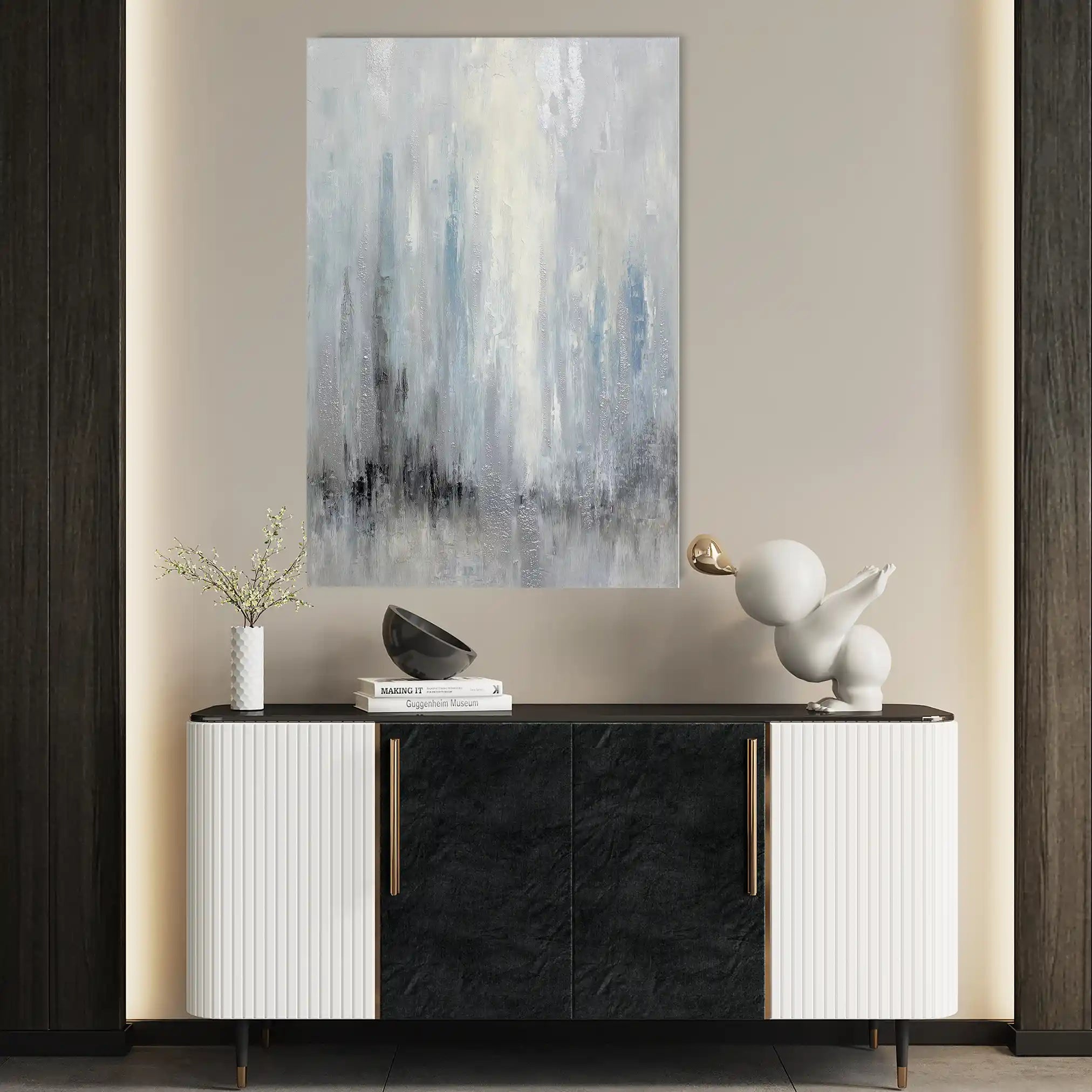 Abstract 2135 Canvas Art 60 x 40 cm / Black