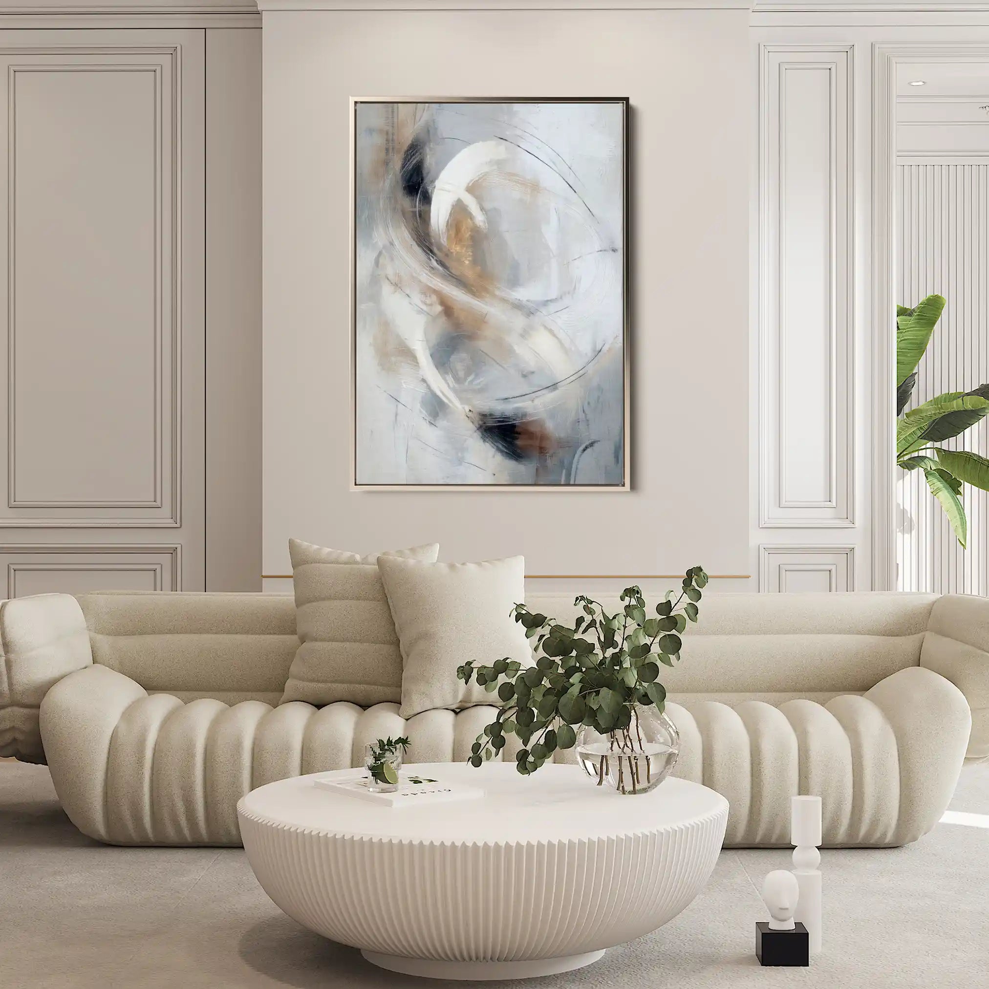 Abstract 2137 Canvas Art 60 x 40 cm / Black
