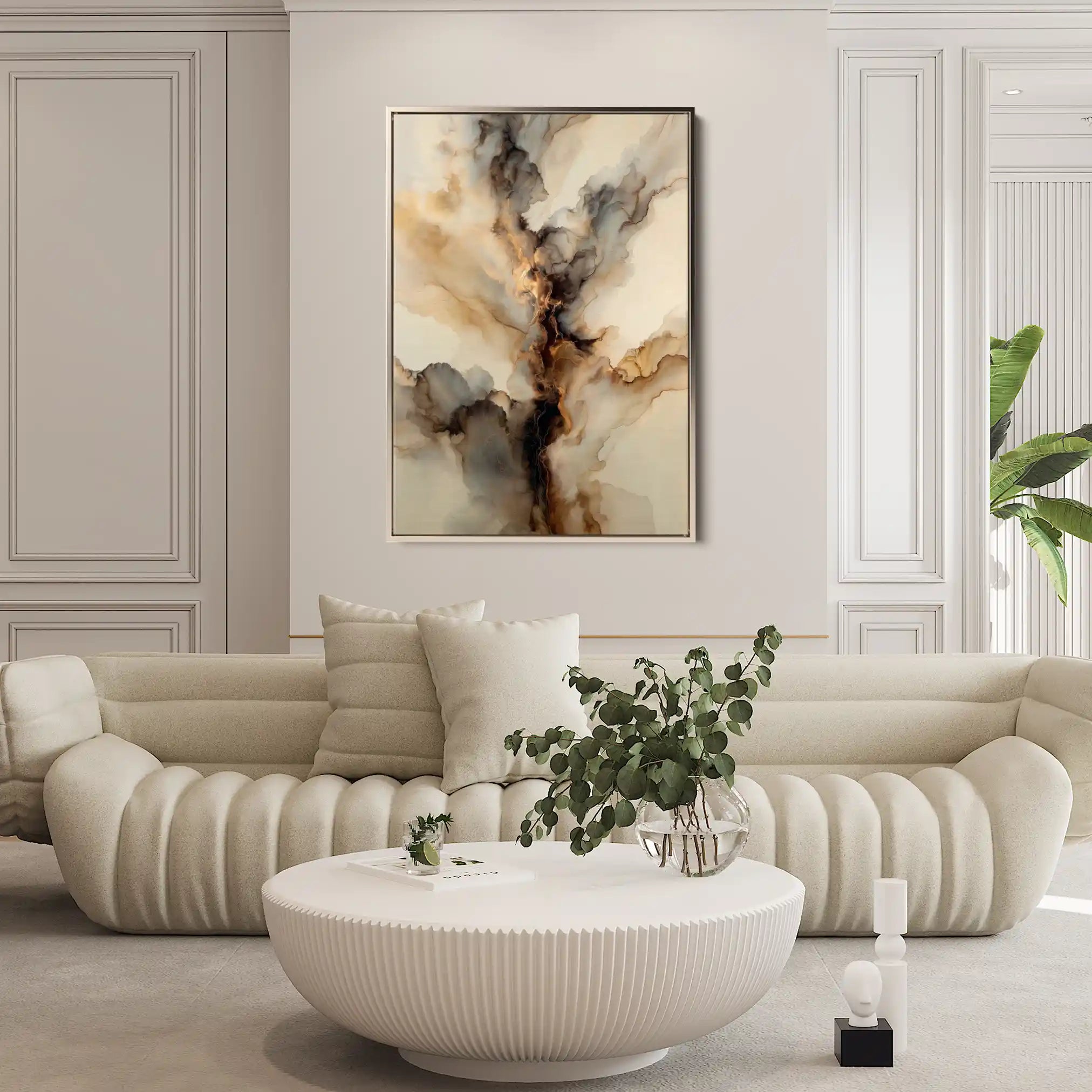 Abstract 2139 Canvas Art 60 x 40 cm / Black