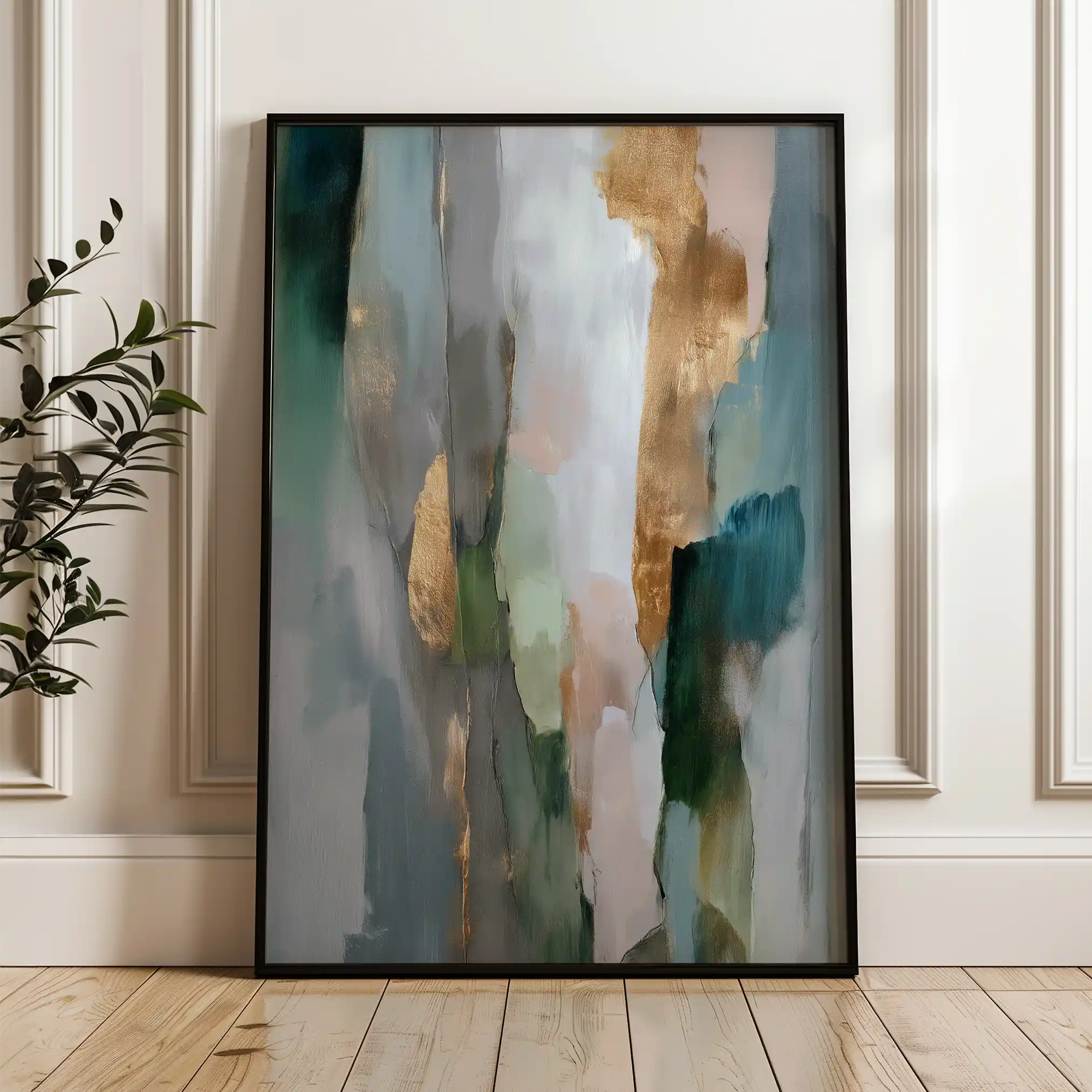 Abstract 2140 Canvas Art 60 x 40 cm / Black