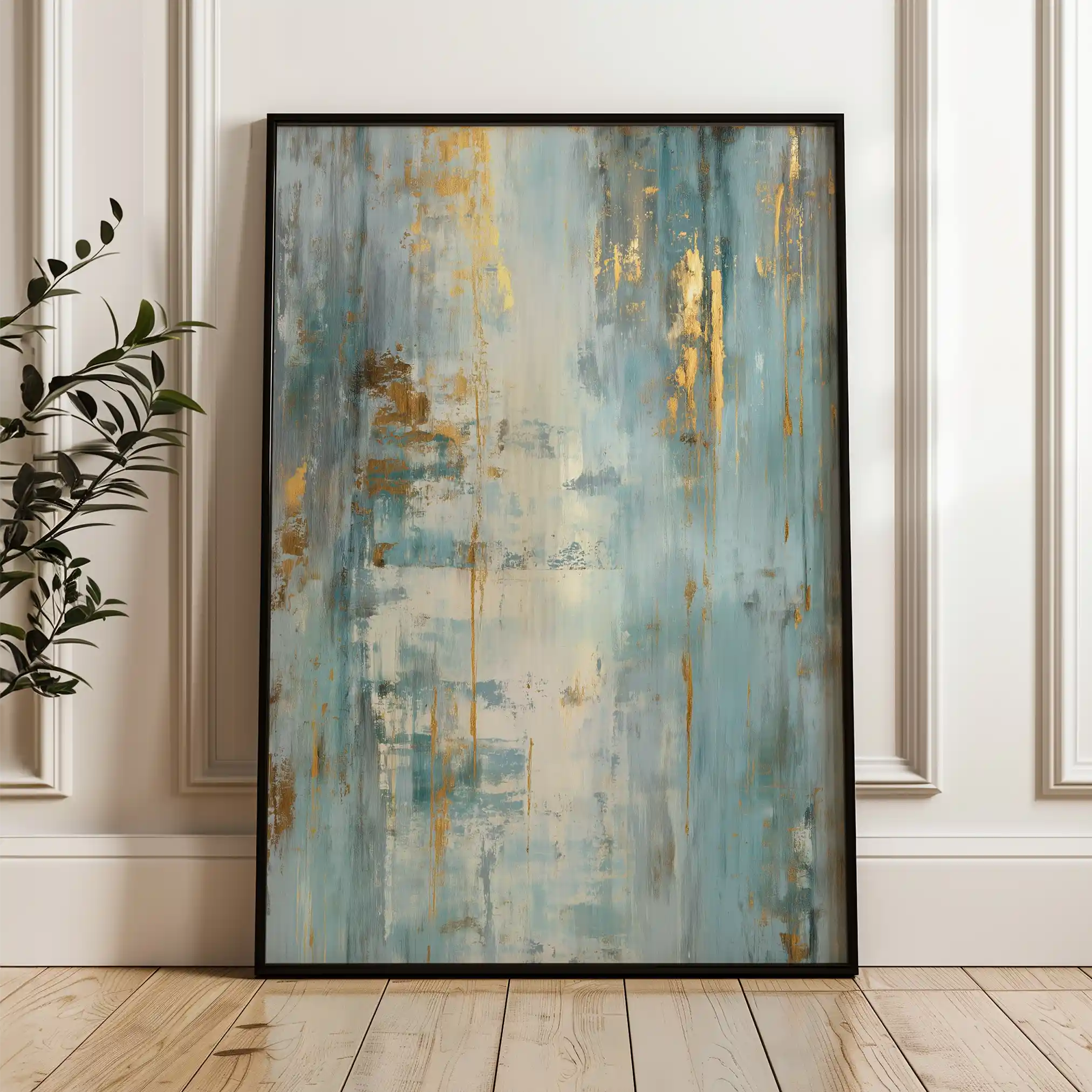 Abstract 2141 Canvas Art 60 x 40 cm / Black