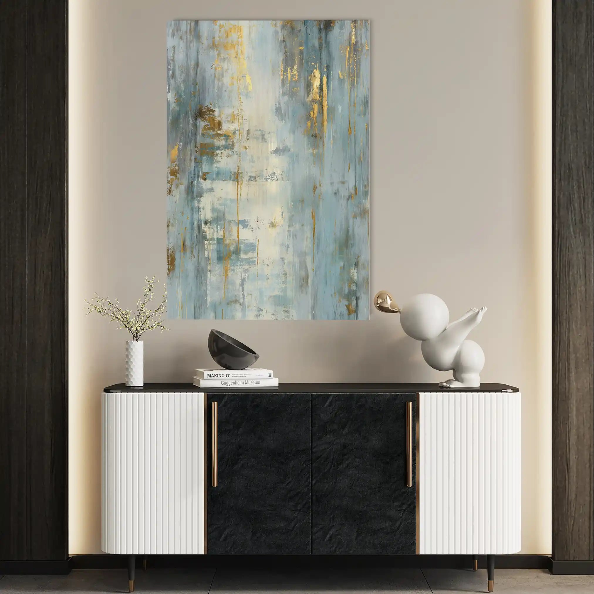 Abstract 2141 Canvas Art 60 x 40 cm / Black