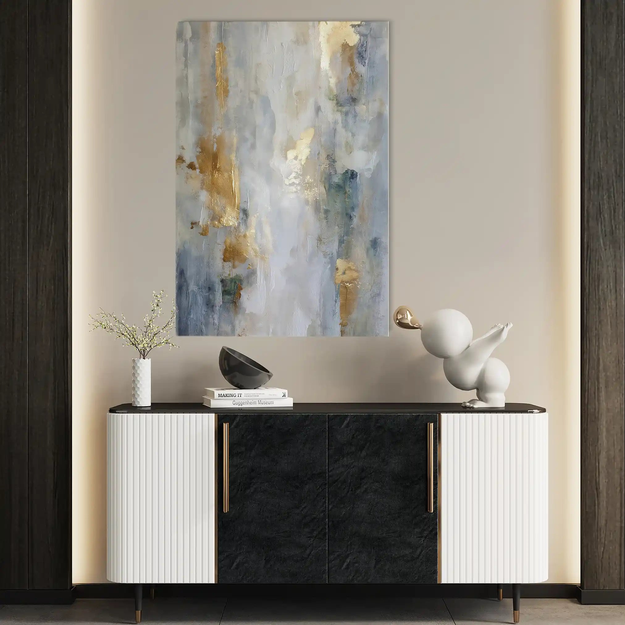 Abstract 2143 Canvas Art 60 x 40 cm / Black