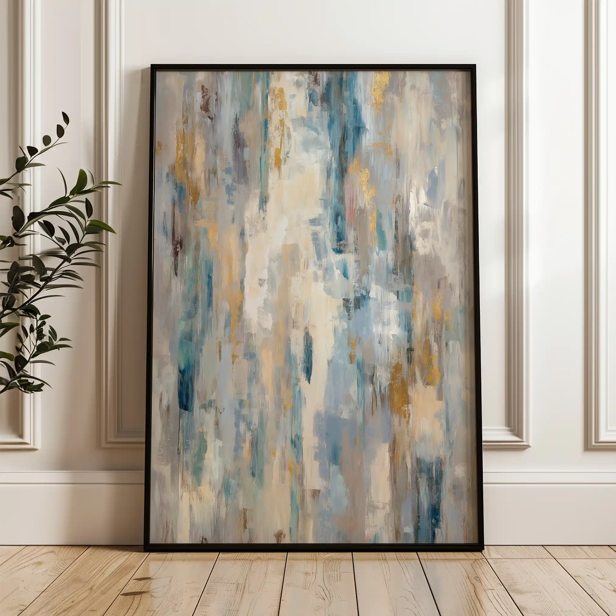 Abstract 2144 Canvas Art 60 x 40 cm / Black