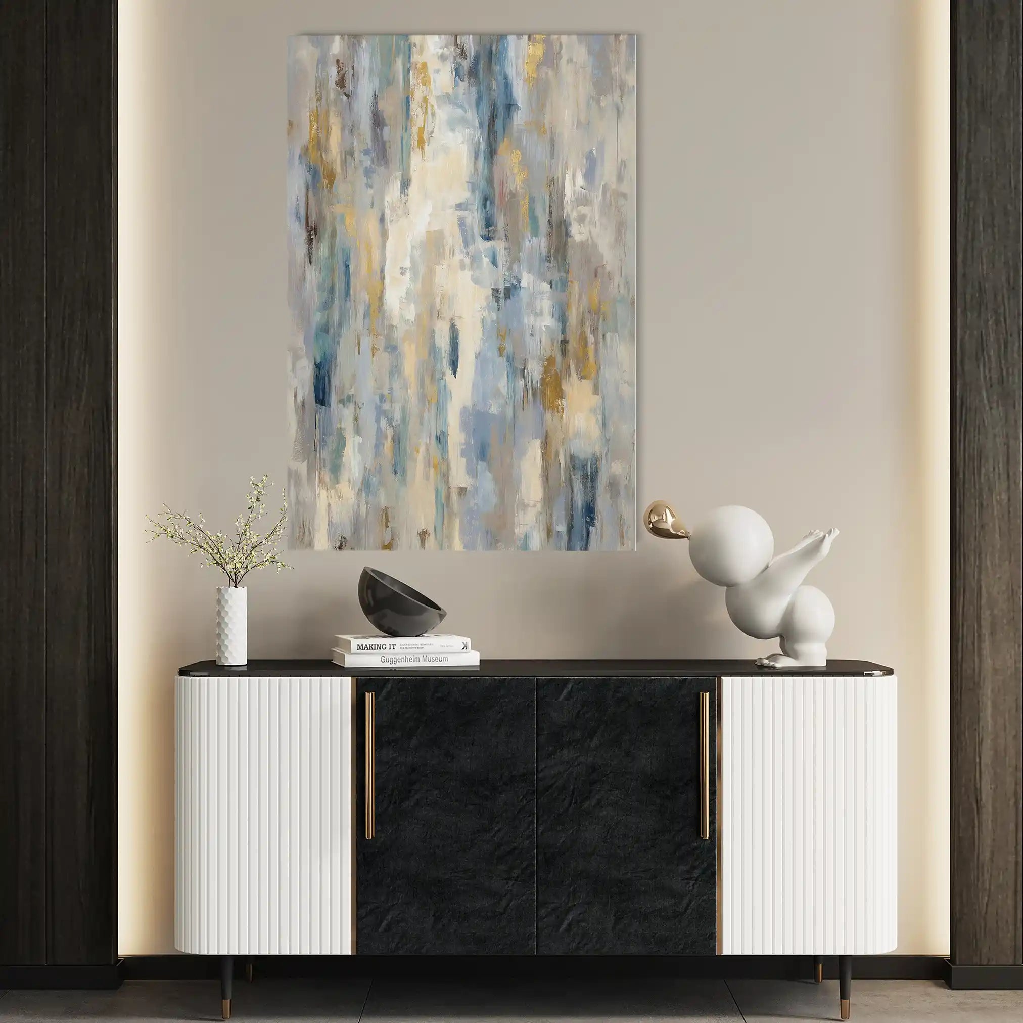 Abstract 2144 Canvas Art 60 x 40 cm / Black