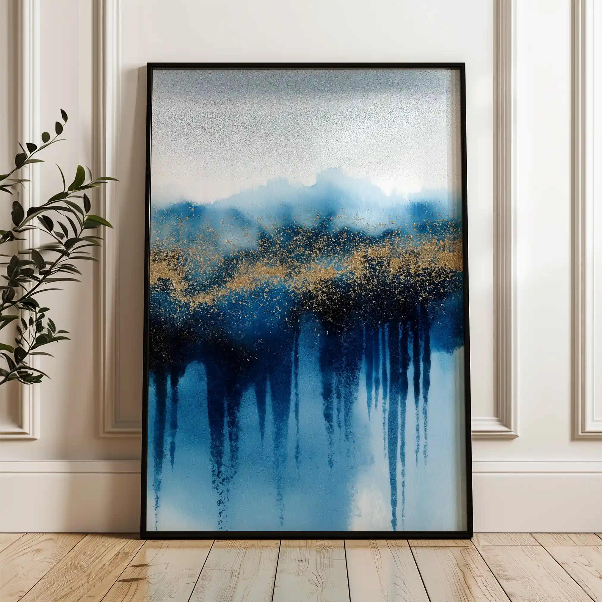 Abstract 2149 Canvas Art 60 x 40 cm / Black