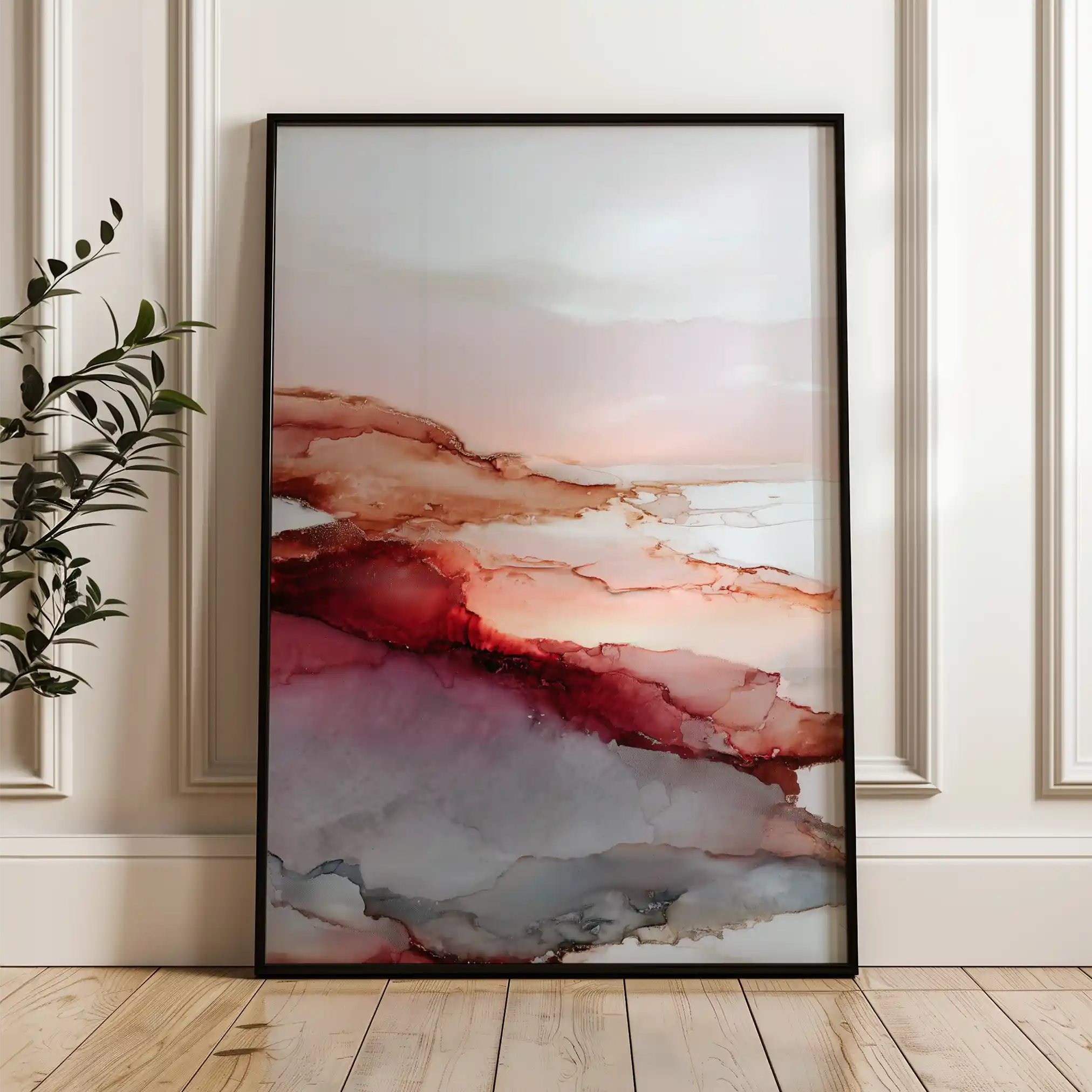 Abstract 2150 Canvas Art 60 x 40 cm / Black