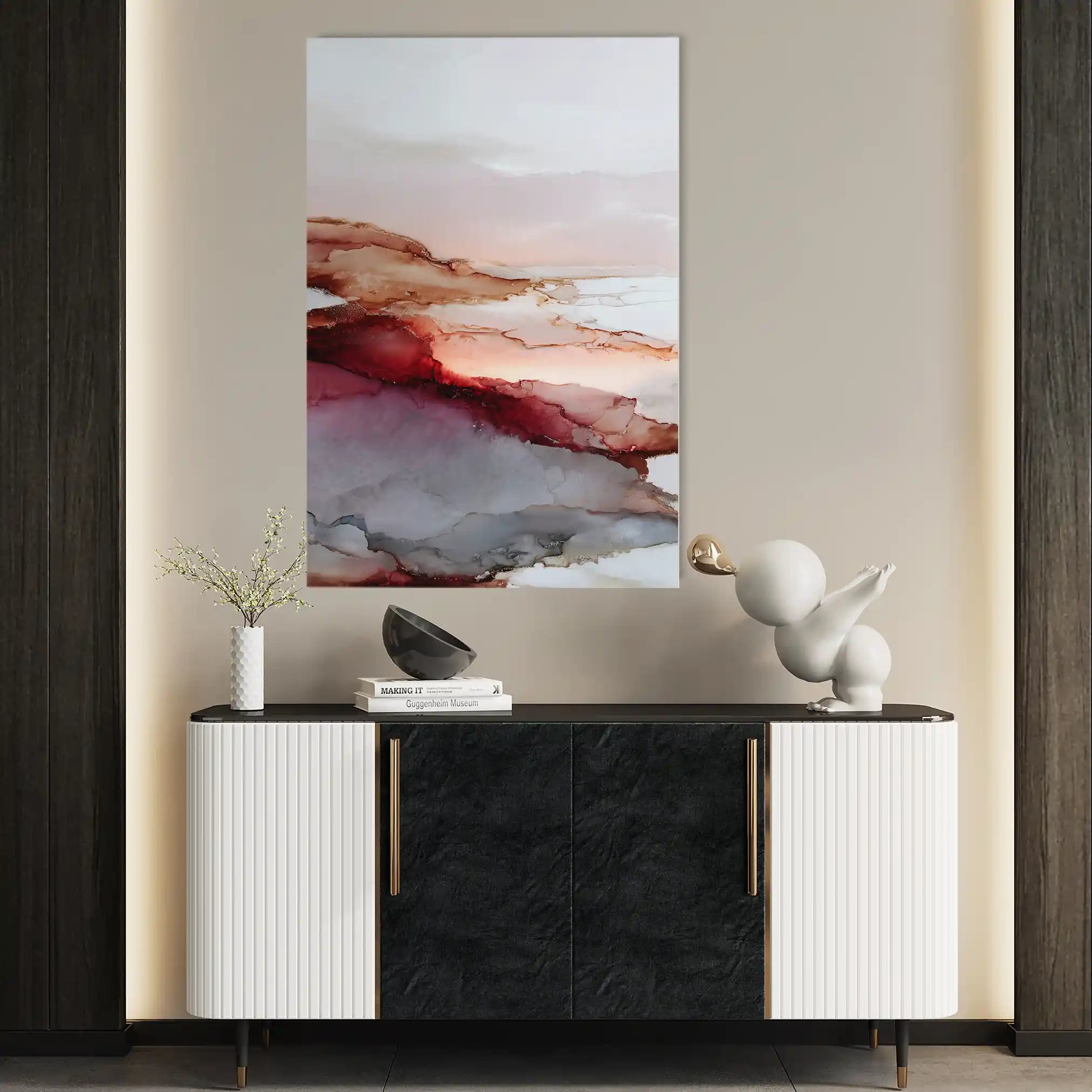 Abstract 2150 Canvas Art 60 x 40 cm / Black