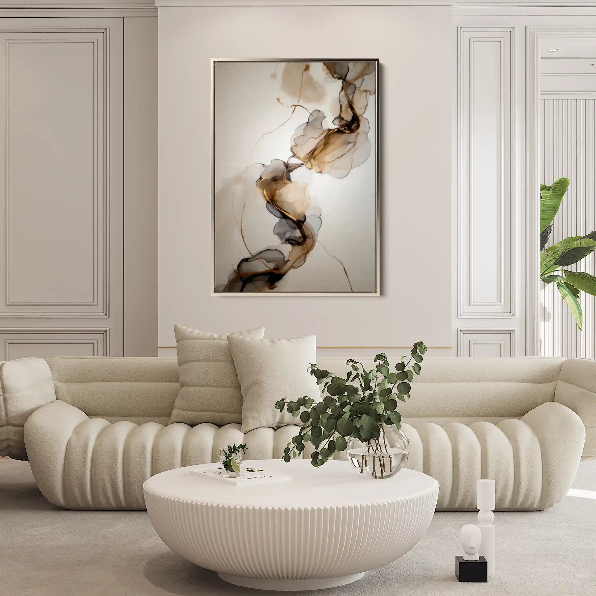 Abstract 2153 Canvas Art 60 x 40 cm / Black