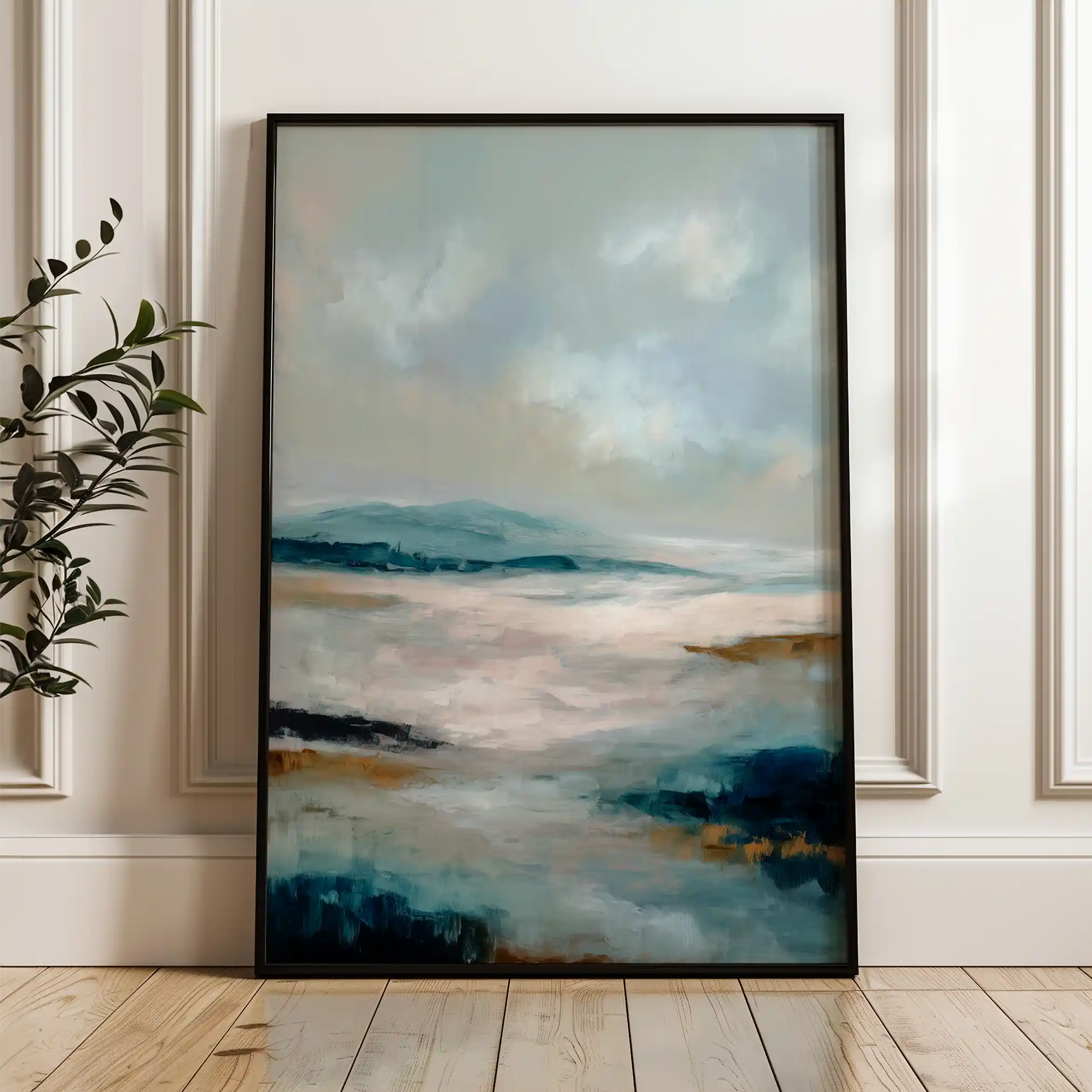 Abstract 2155 Canvas Art 60 x 40 cm / Black