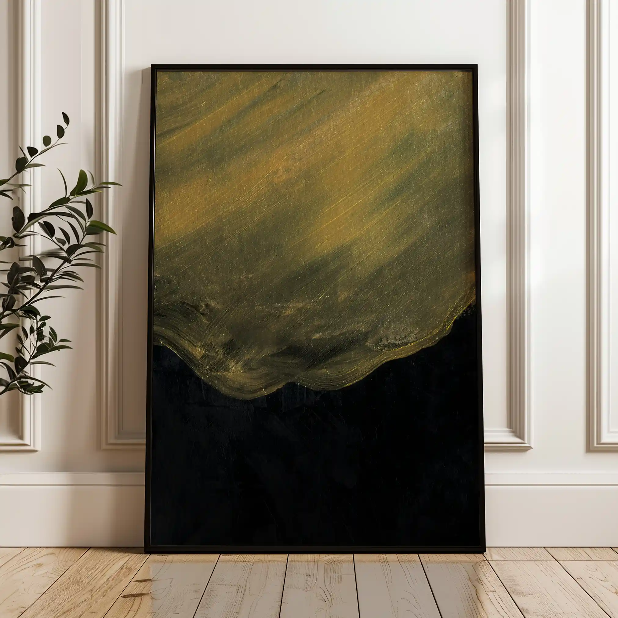 Abstract 216 Canvas Art 60 x 40 cm / Black
