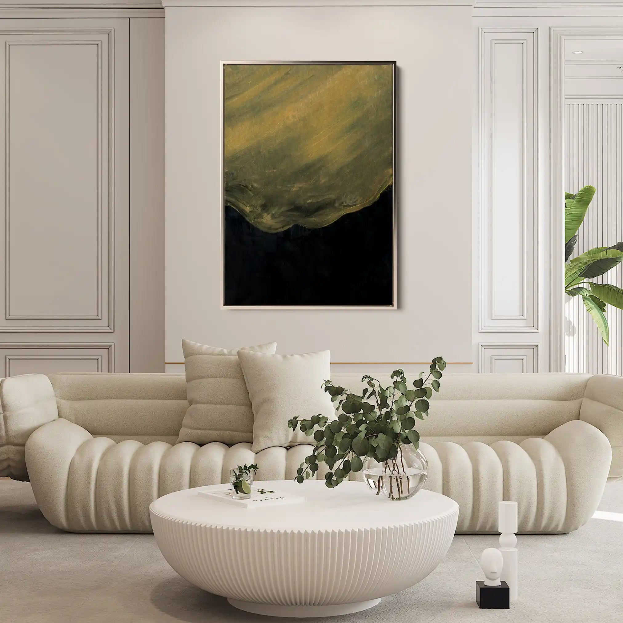 Abstract 216 Canvas Art 60 x 40 cm / Black