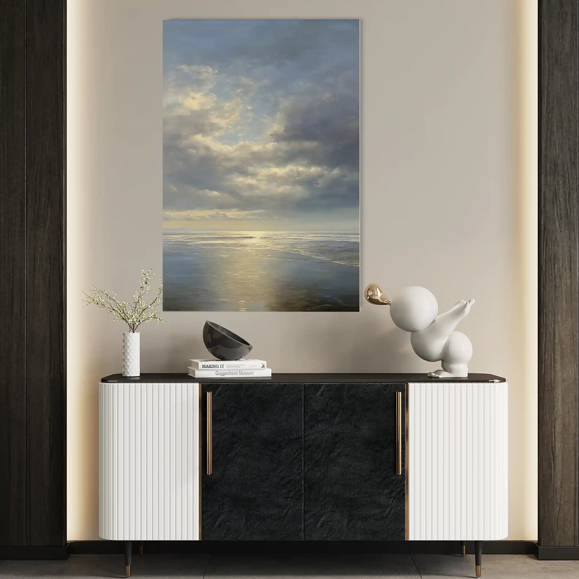 Abstract 2160 Canvas Art 60 x 40 cm / Black