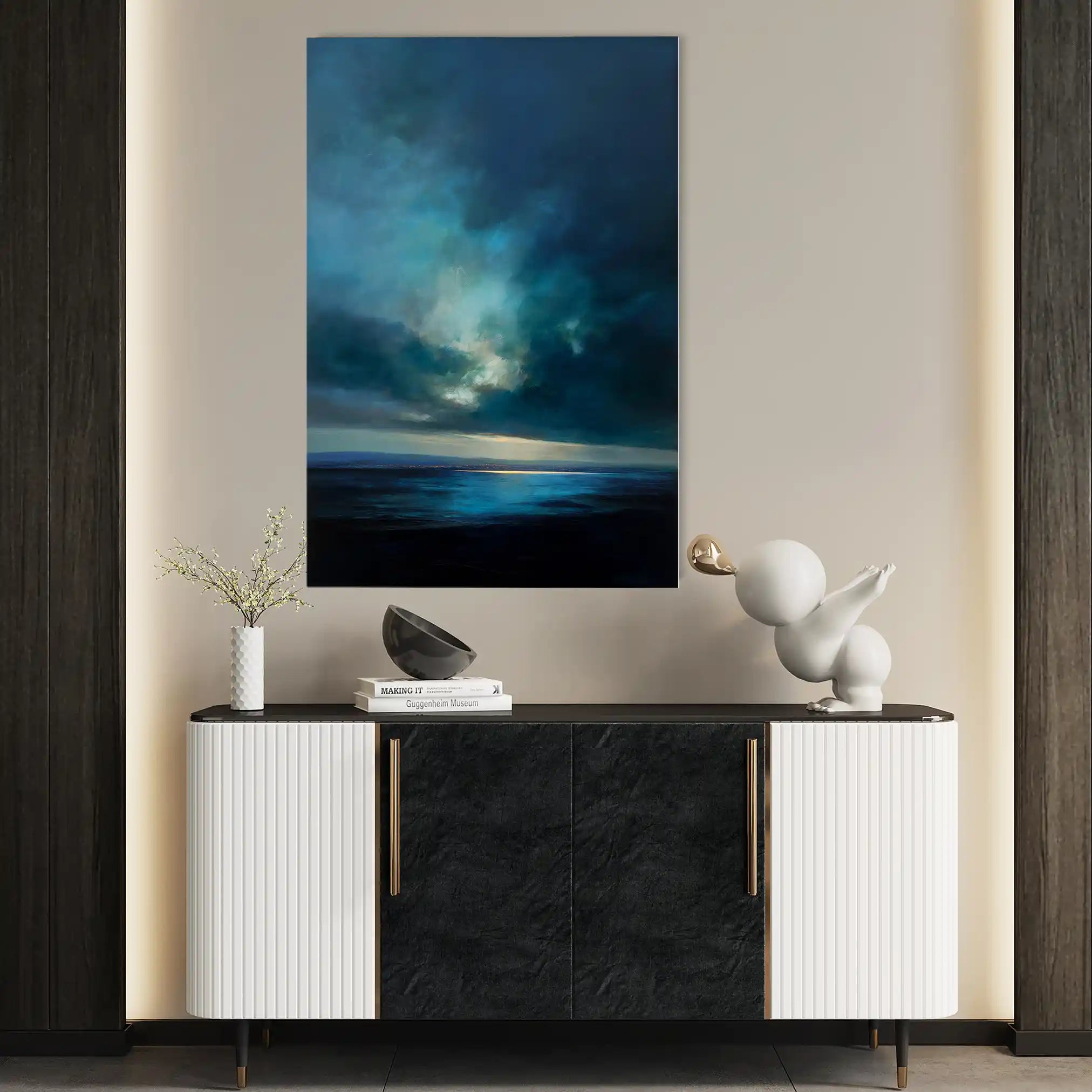 Abstract 2161 Canvas Art 60 x 40 cm / Black