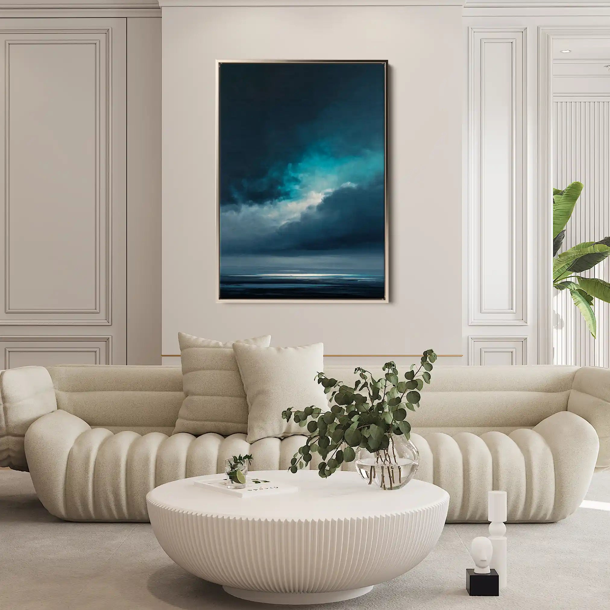 Abstract 2162 Canvas Art 60 x 40 cm / Black