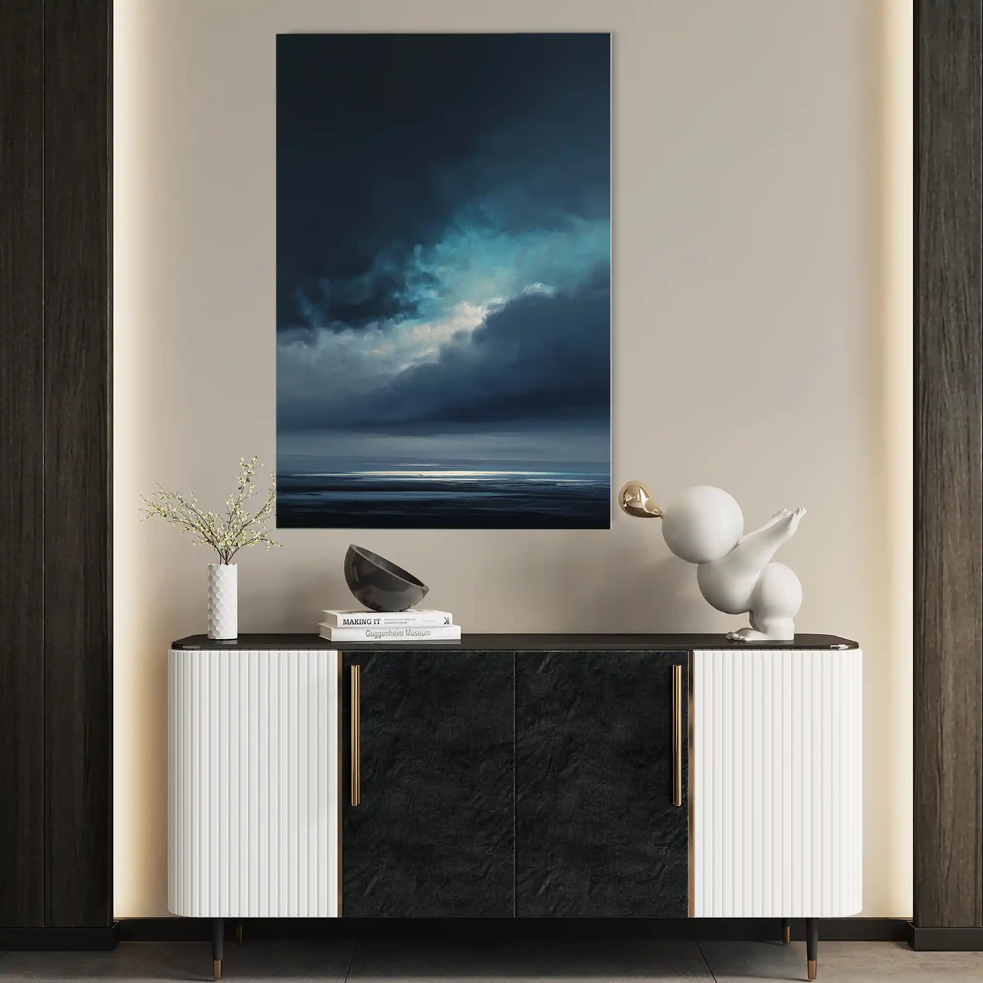 Abstract 2162 Canvas Art 60 x 40 cm / Black