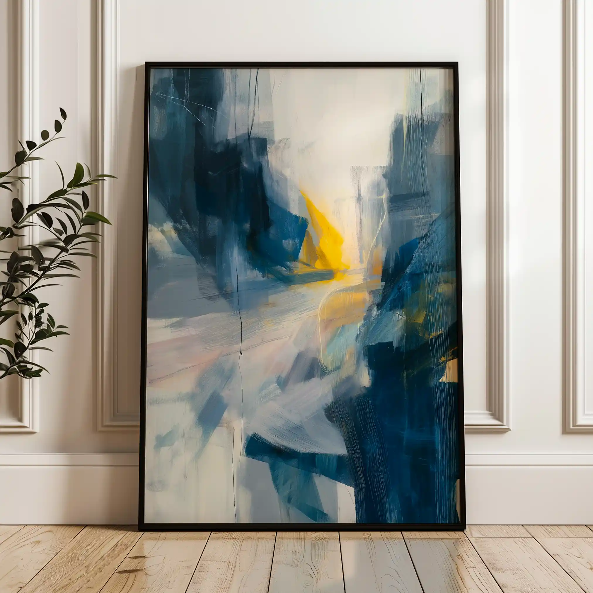 Abstract 2163 Canvas Art 60 x 40 cm / Black