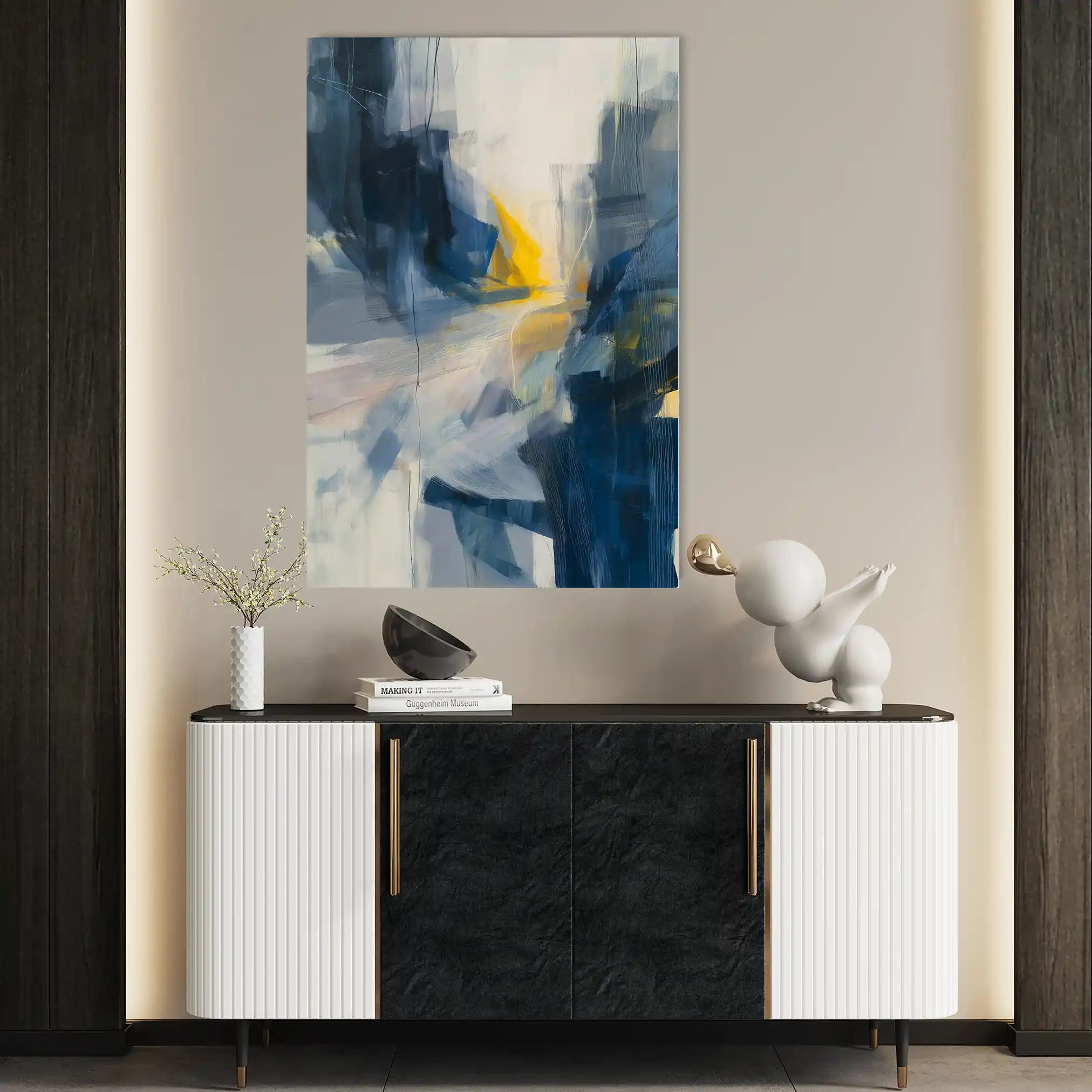 Abstract 2163 Canvas Art 60 x 40 cm / Black