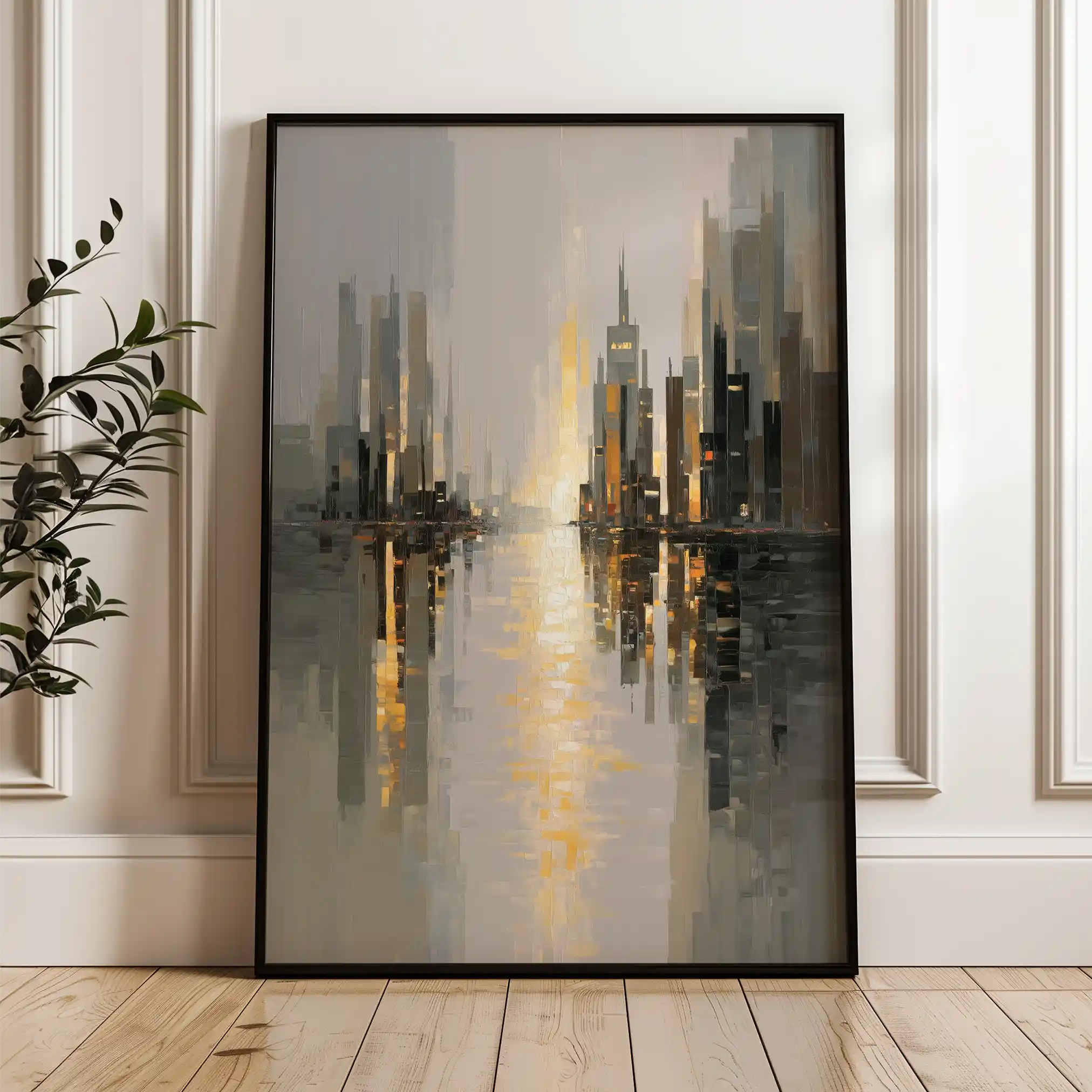 Abstract 2165 Canvas Art 60 x 40 cm / Black