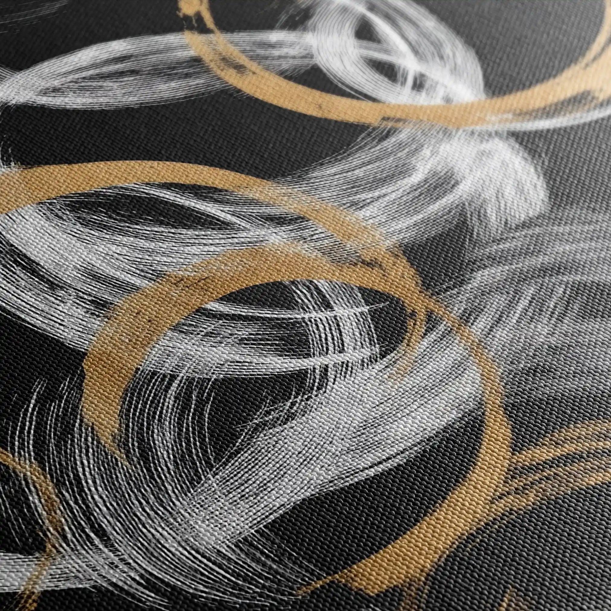 Abstract 2166 Canvas Art 60 x 40 cm / Black