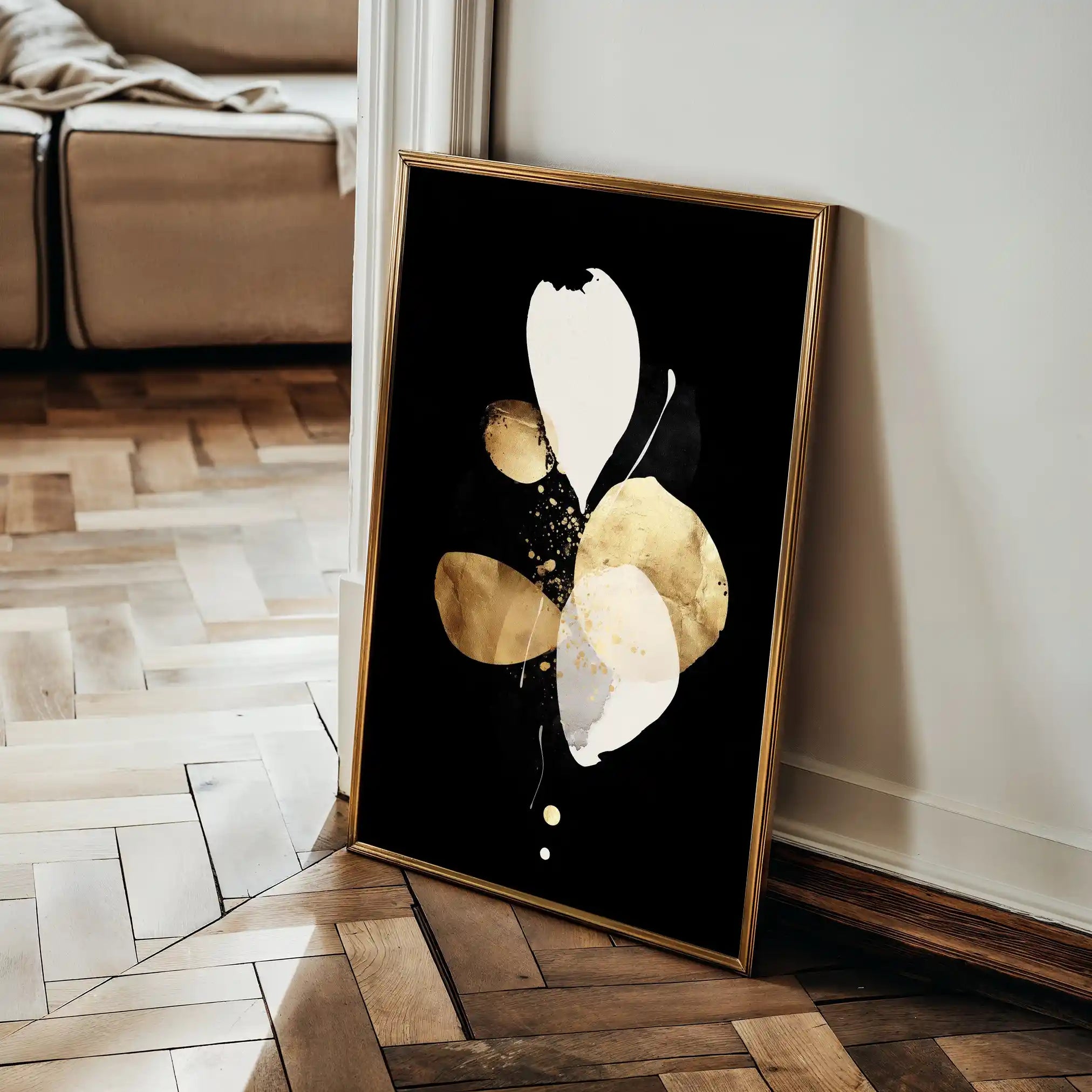 Abstract 2168 Canvas Art 60 x 40 cm / Black