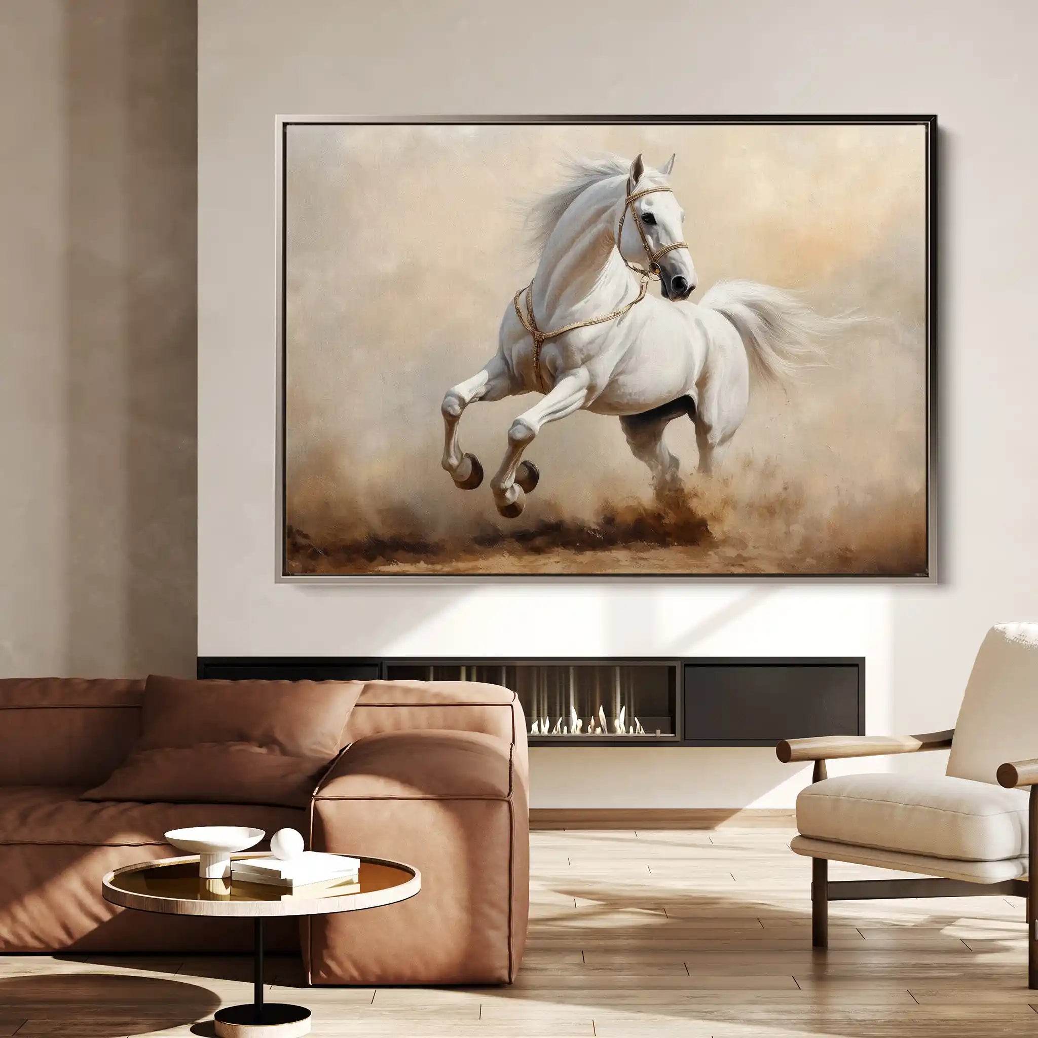 Horses 217 Canvas Art 60 x 40 cm / Black