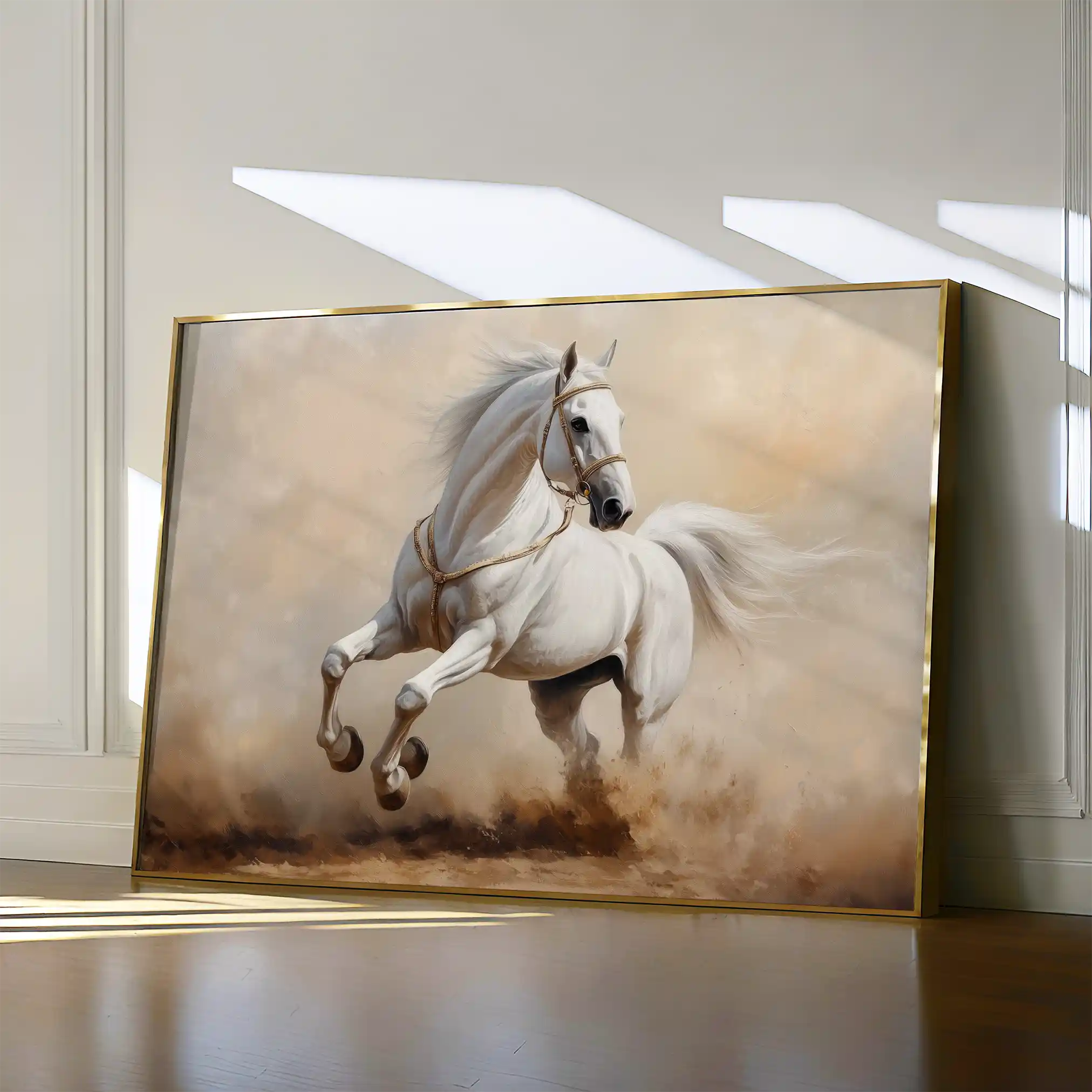 Horses 217 Canvas Art 60 x 40 cm / Black