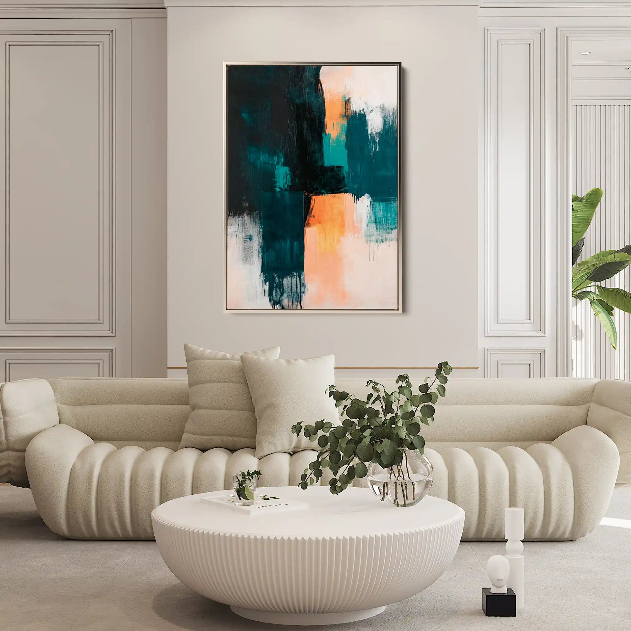 Abstract 2174 Canvas Art 60 x 40 cm / Black