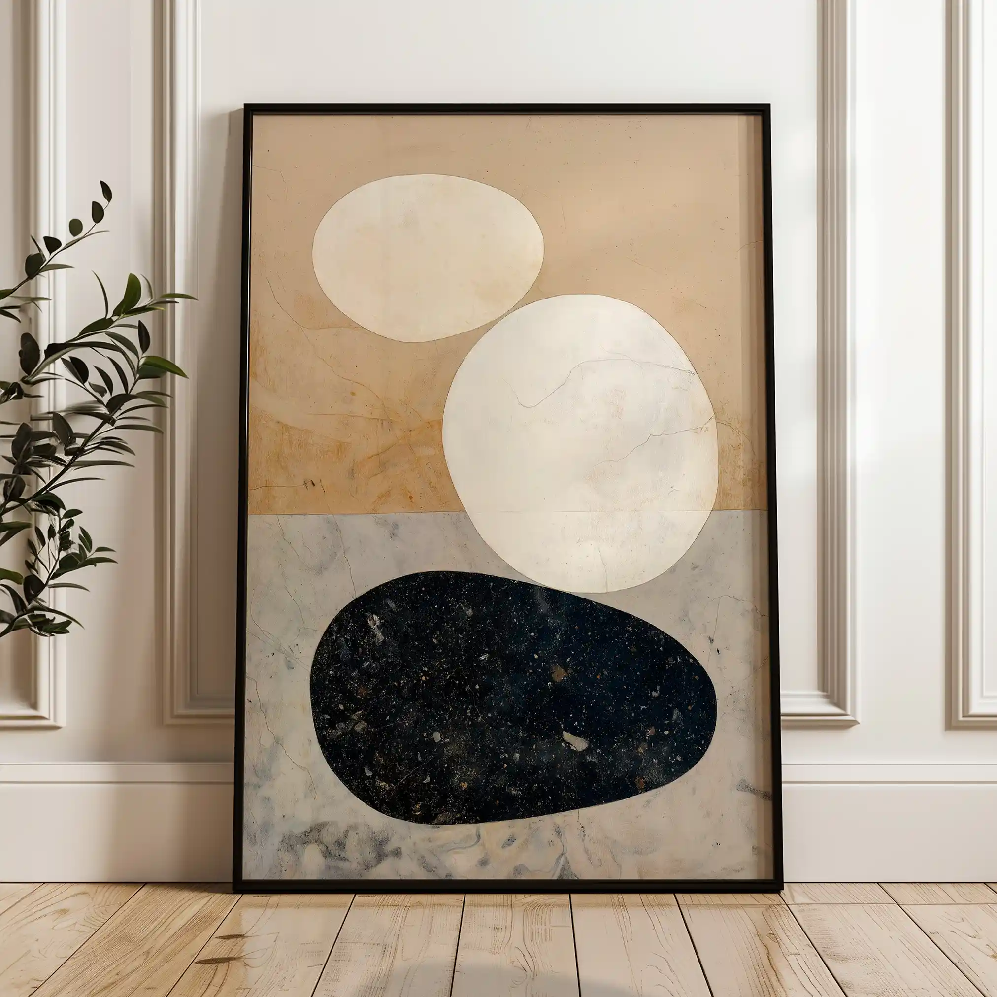 Abstract 2175 Canvas Art 60 x 40 cm / Black