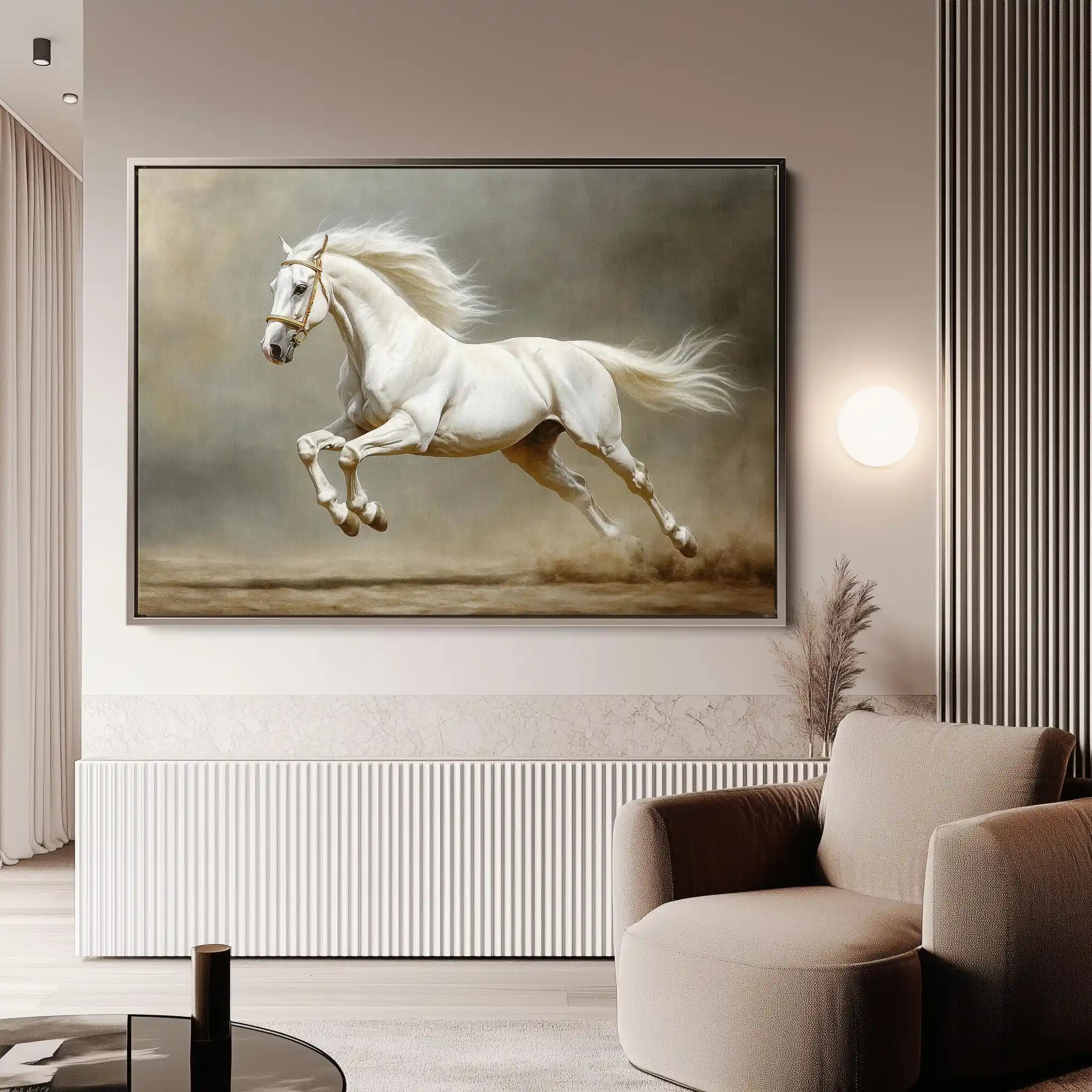 Horses 218 Canvas Art 60 x 40 cm / Black