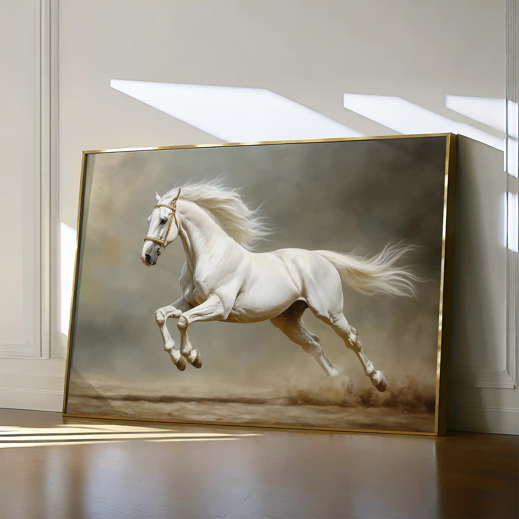 Horses 218 Canvas Art 60 x 40 cm / Black