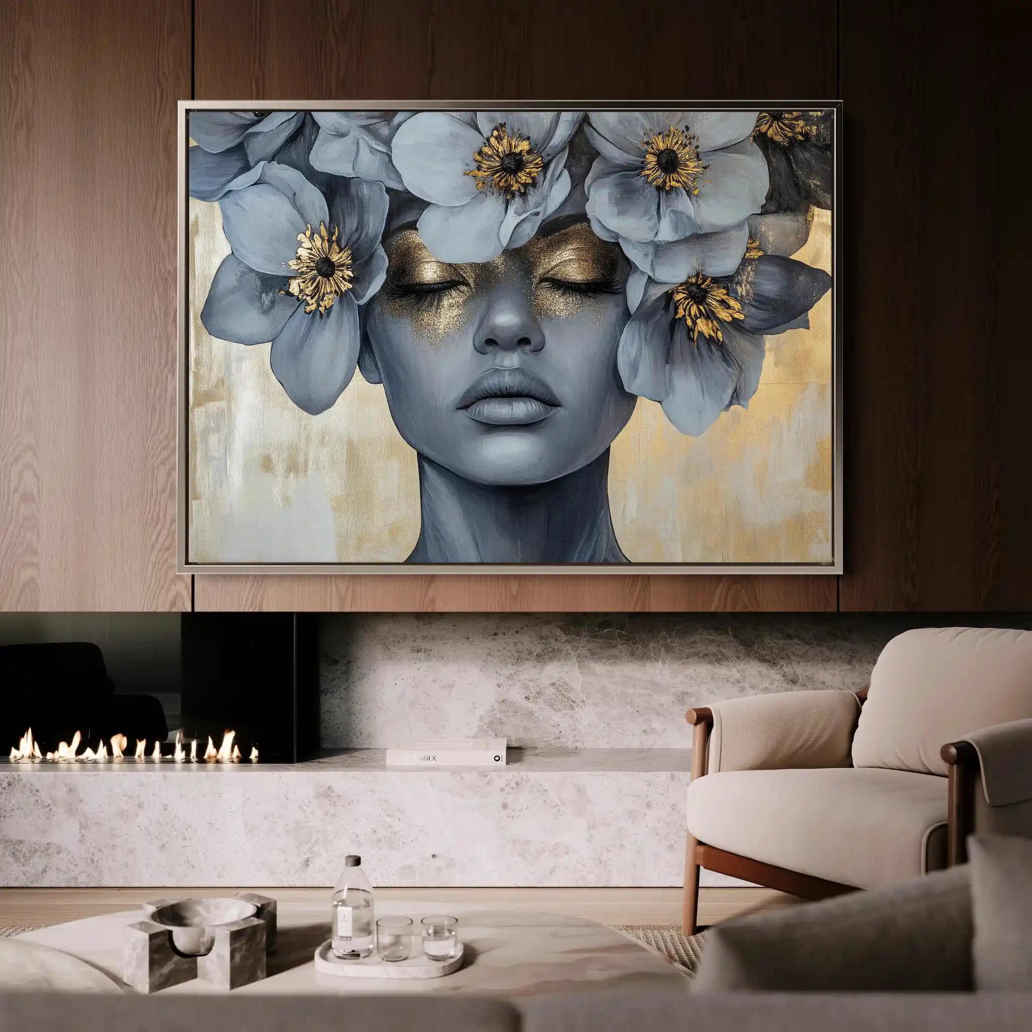 Portrait 218 Canvas Art 60 x 40 cm / Black