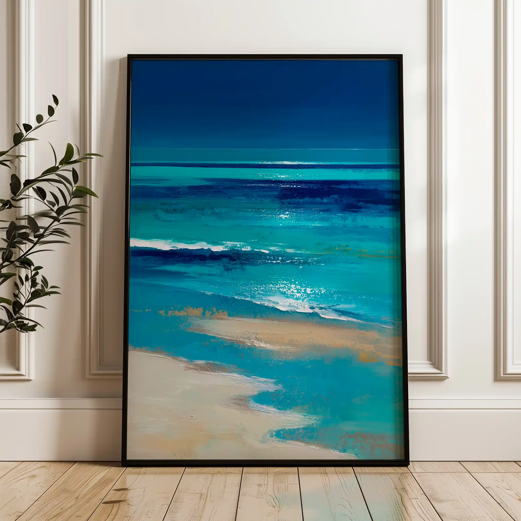 Abstract 2187 Canvas Art 60 x 40 cm / Black