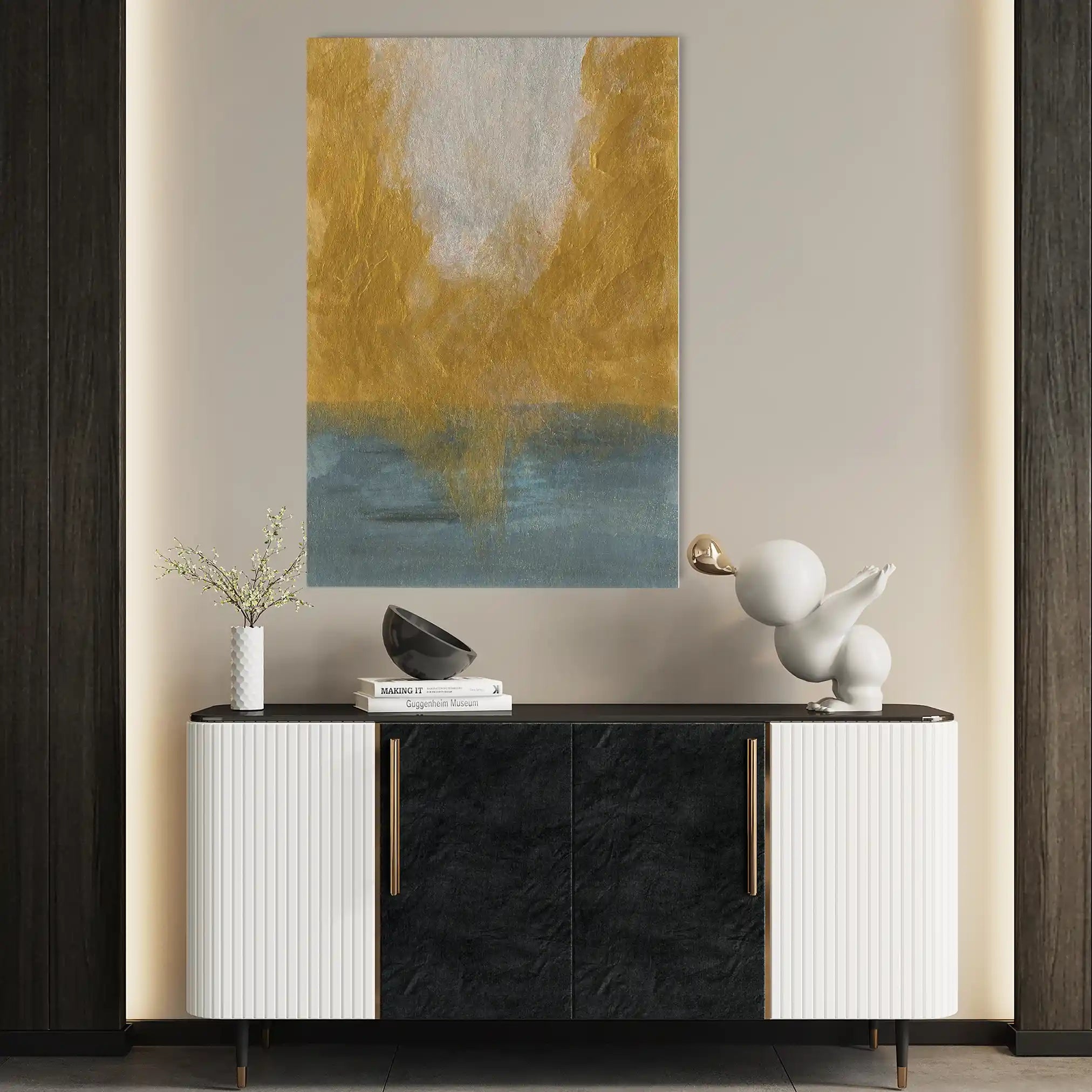 Abstract 219 Canvas Art 60 x 40 cm / Black