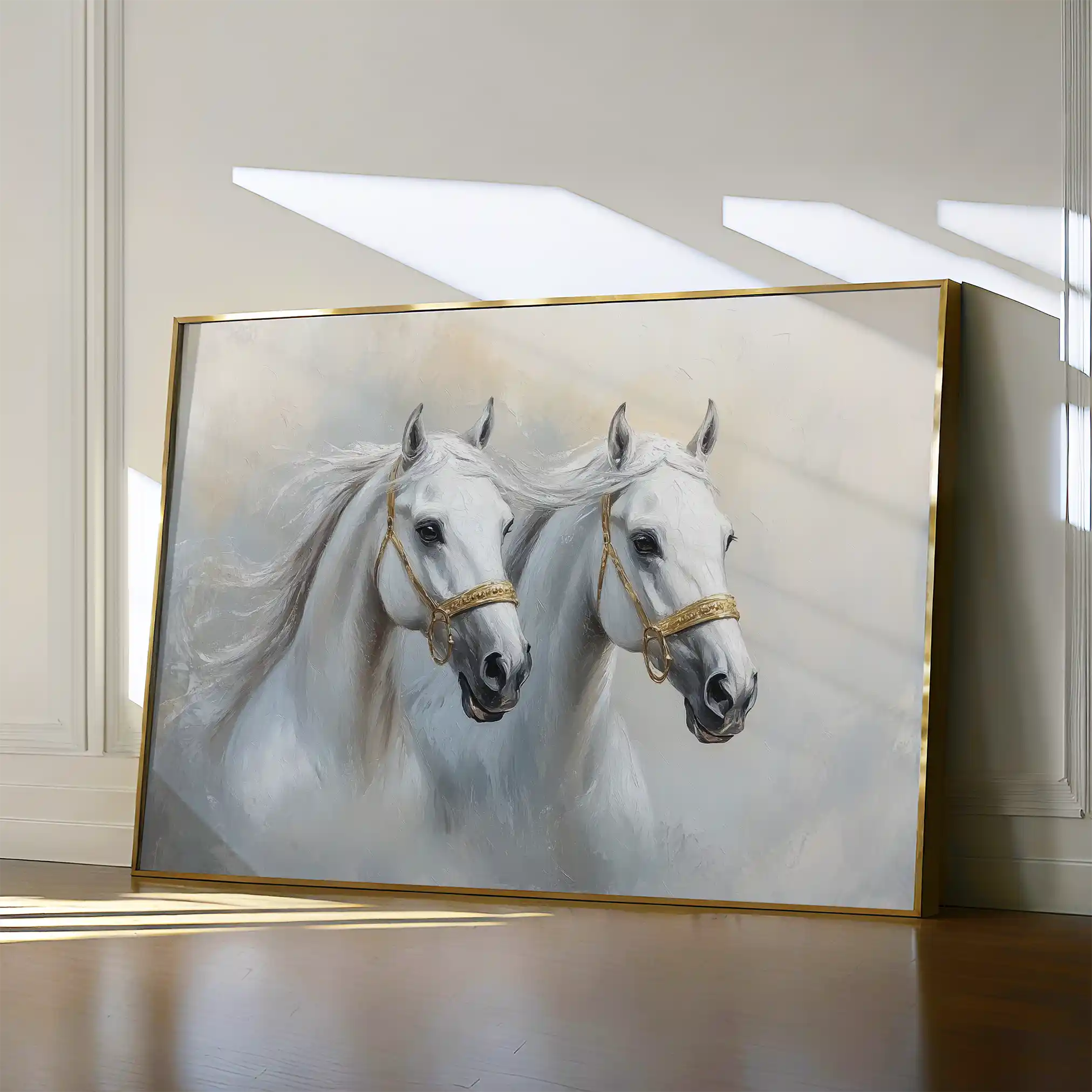 Horses 219 Canvas Art 60 x 40 cm / Black