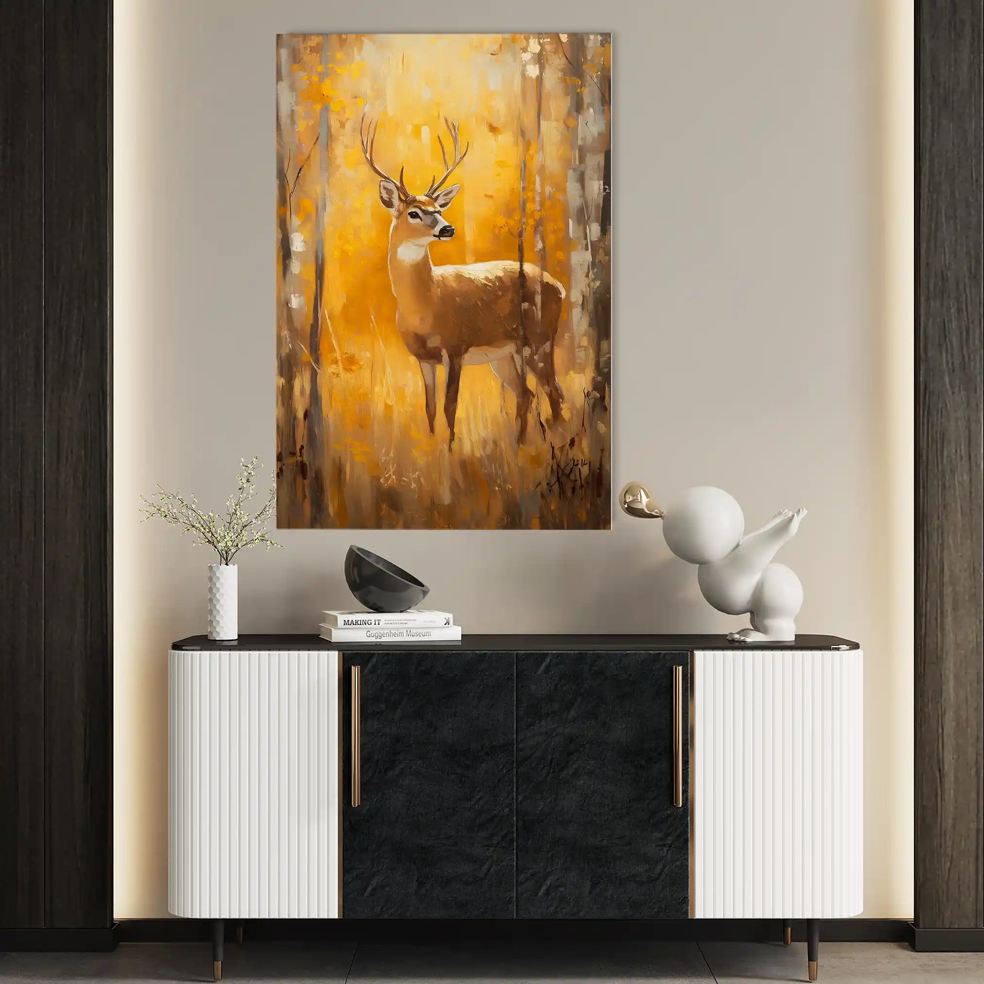 Animals 220 Canvas Art 60 x 40 cm / Black