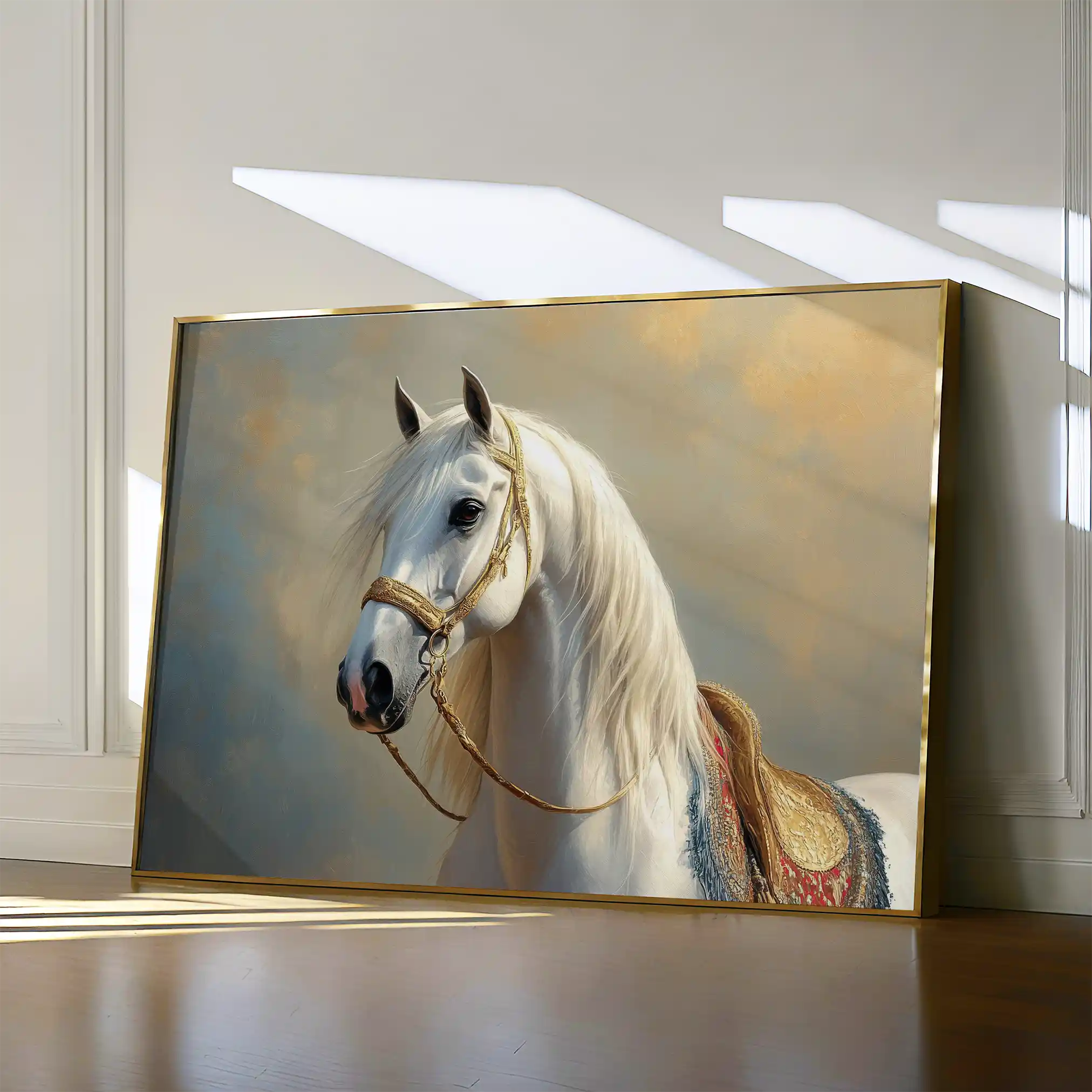 Horses 221 Canvas Art 60 x 40 cm / Black