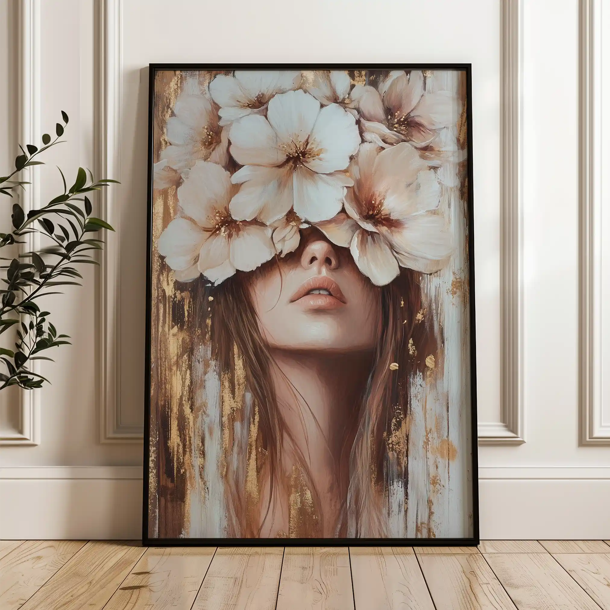 Portrait 221 Canvas Art 60 x 40 cm / Black